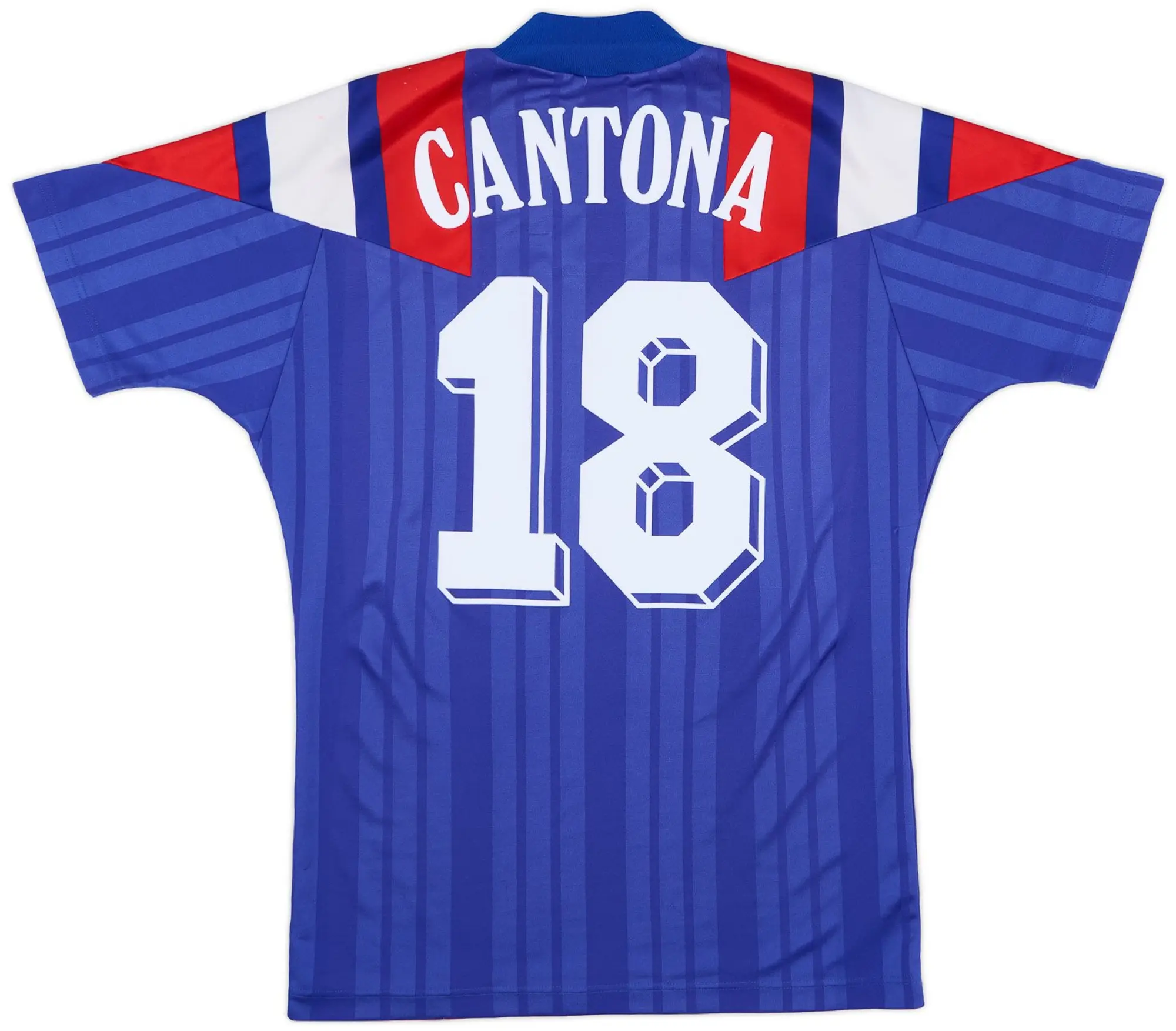 adidas 1992-94 France Home Shirt Cantona #18 - 7/10 - (S)