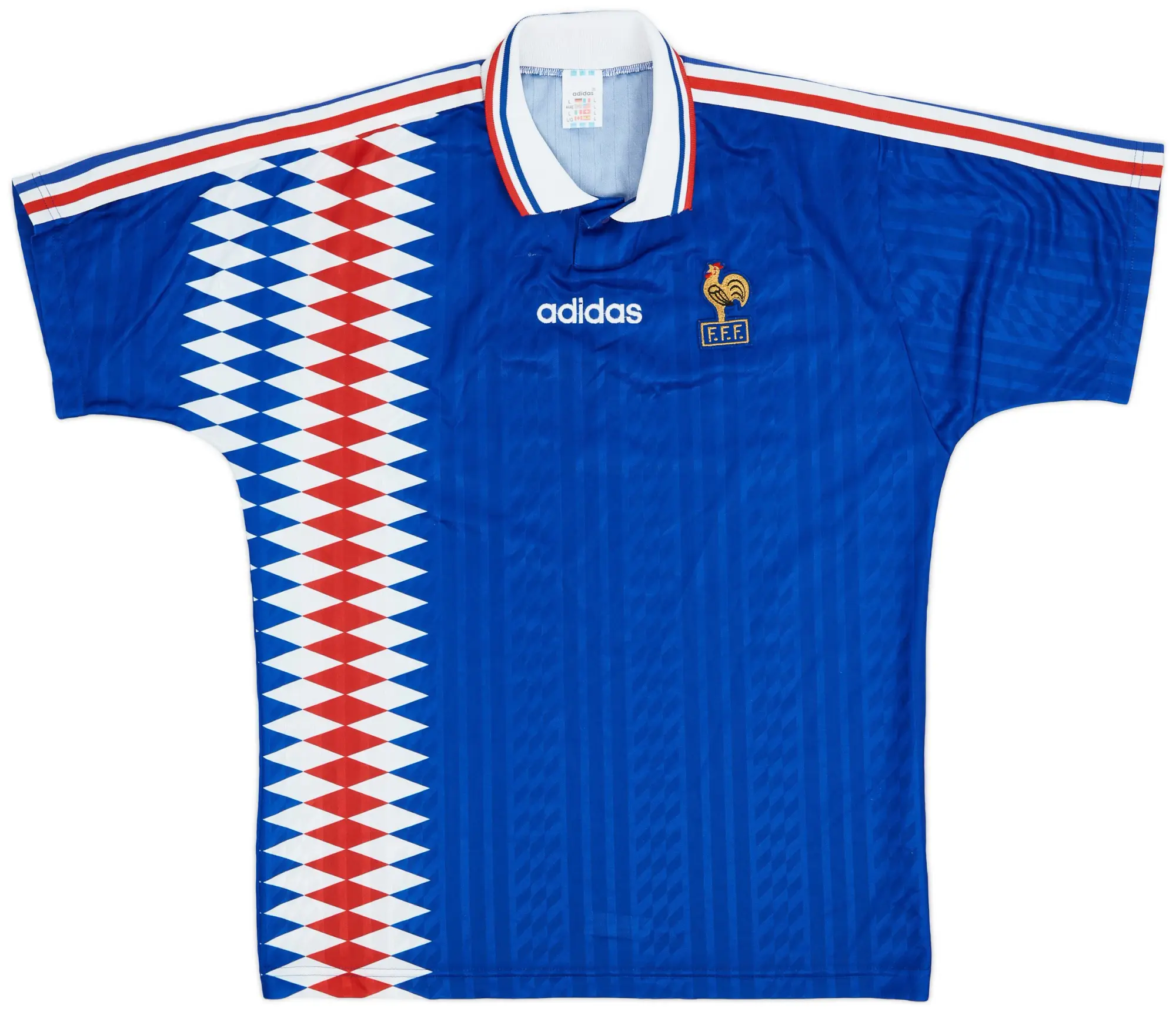 adidas 1994-96 France Home Shirt - 9/10 - (L/XL)
