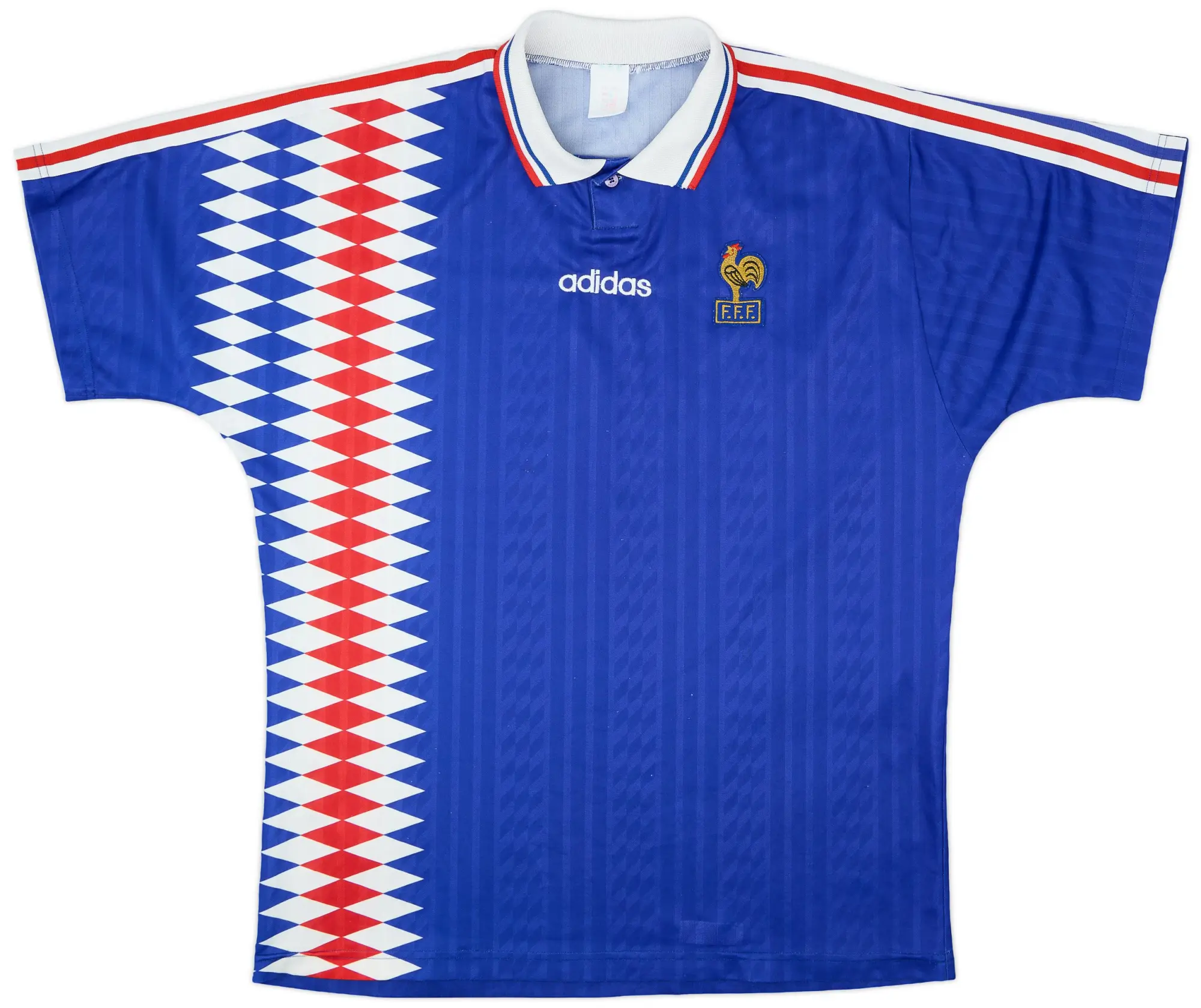 adidas 1994-96 France Home Shirt - 9/10 - (XXL)