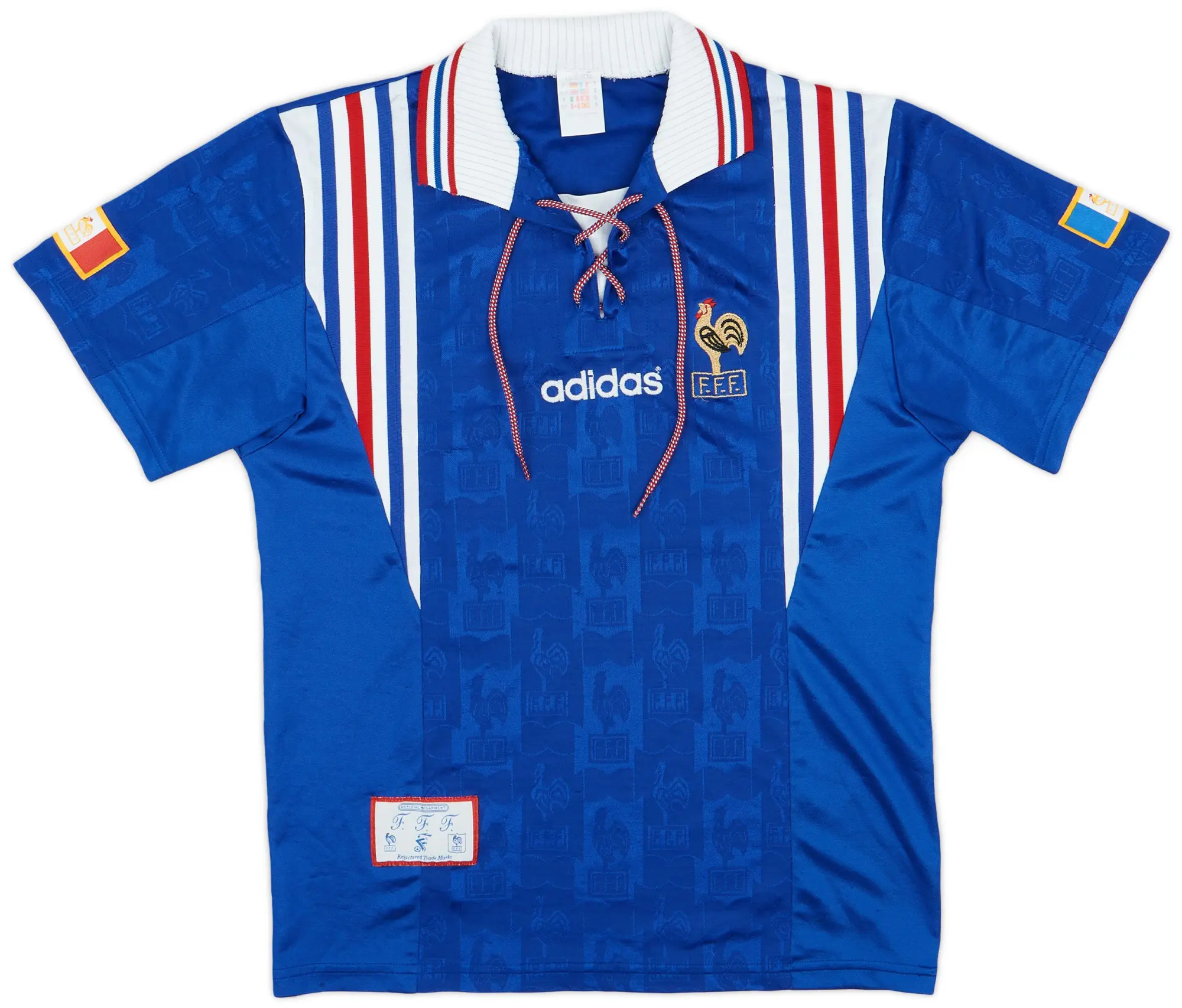 adidas 1996-98 France Home Shirt - 8/10 - (S)