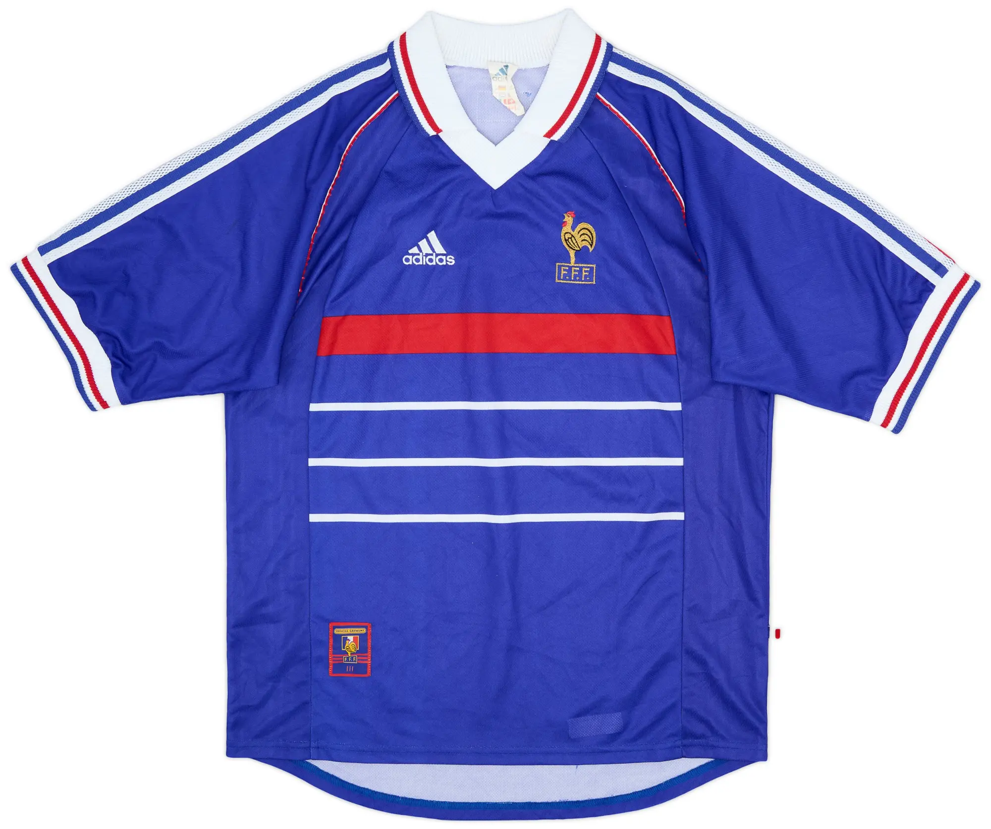 adidas 1998-00 France Home Shirt - 8/10 - (M)