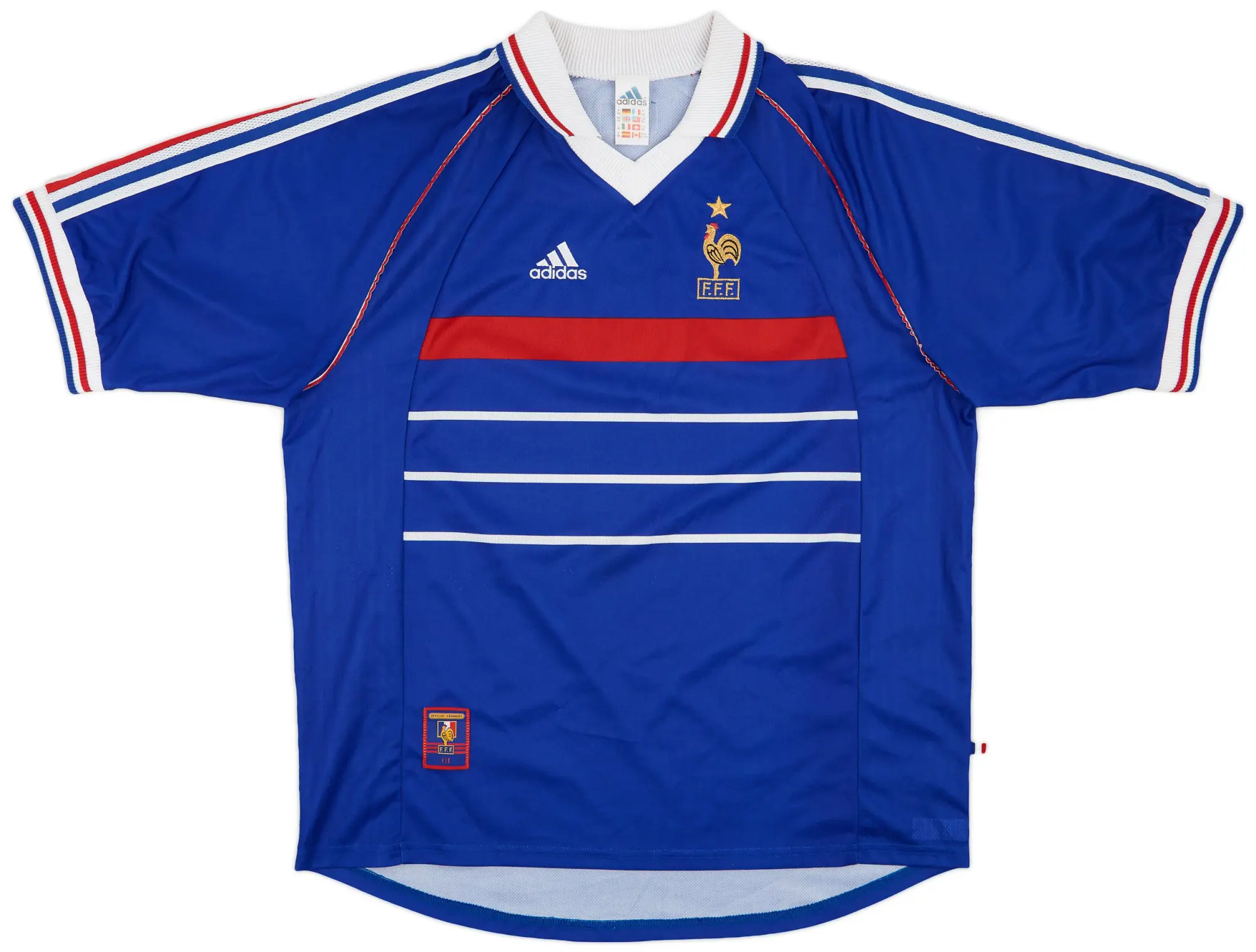 adidas 1998-00 France Home Shirt - 8/10 - (XL)
