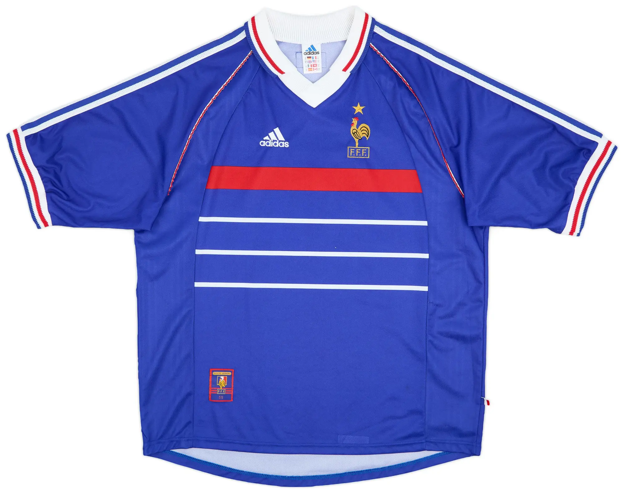 adidas 1998-00 France Home Shirt - 9/10 - (XL)
