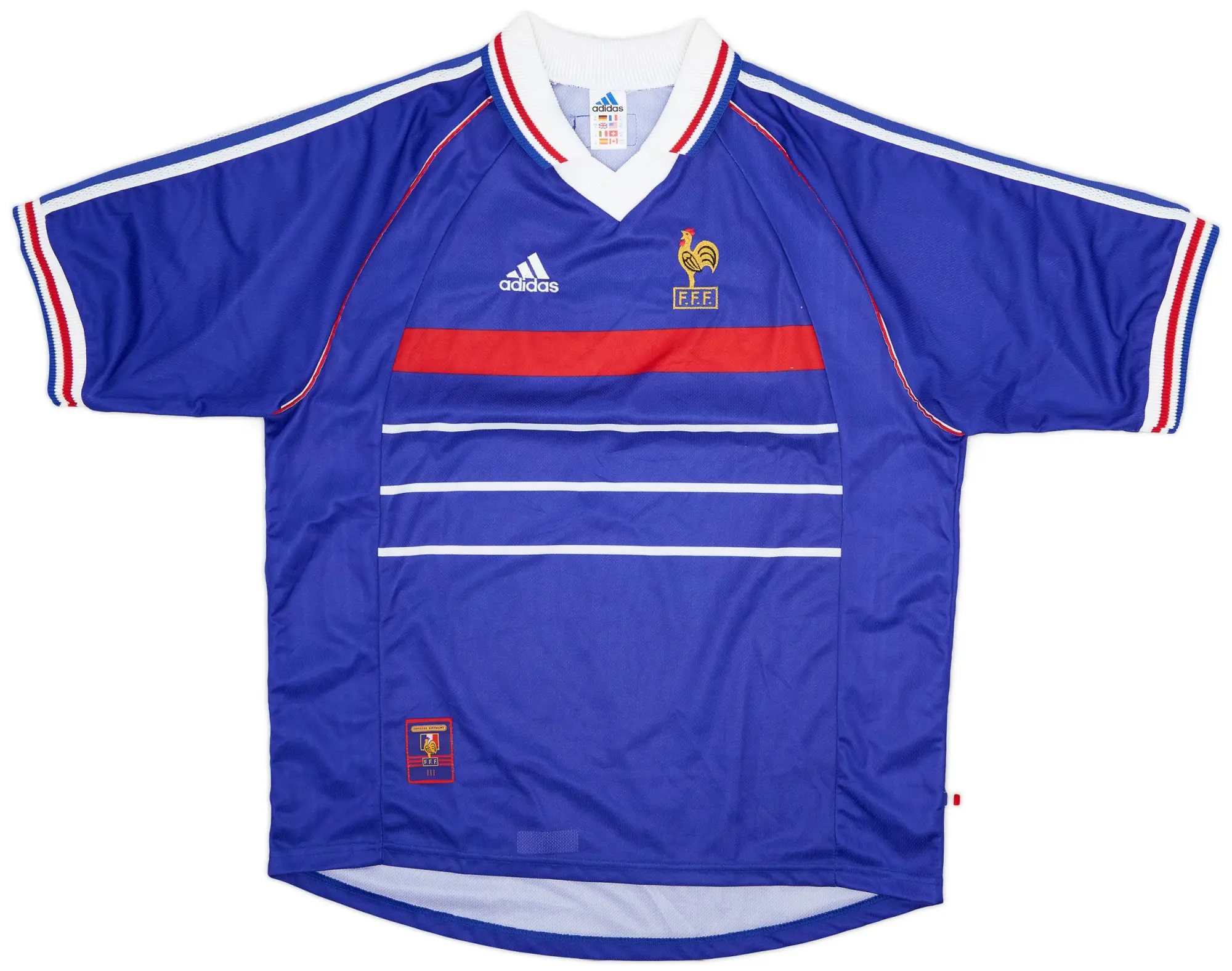 adidas 1998-00 France Home Shirt - 8/10 - (XL)