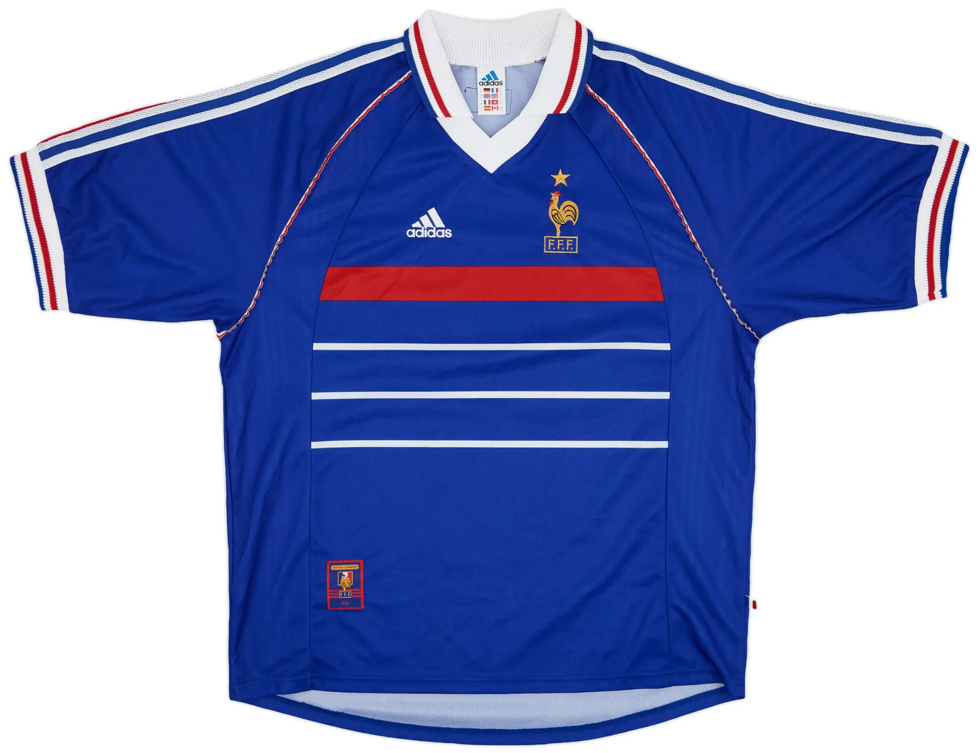 adidas 1998-00 France Home Shirt - 8/10 - (XL)