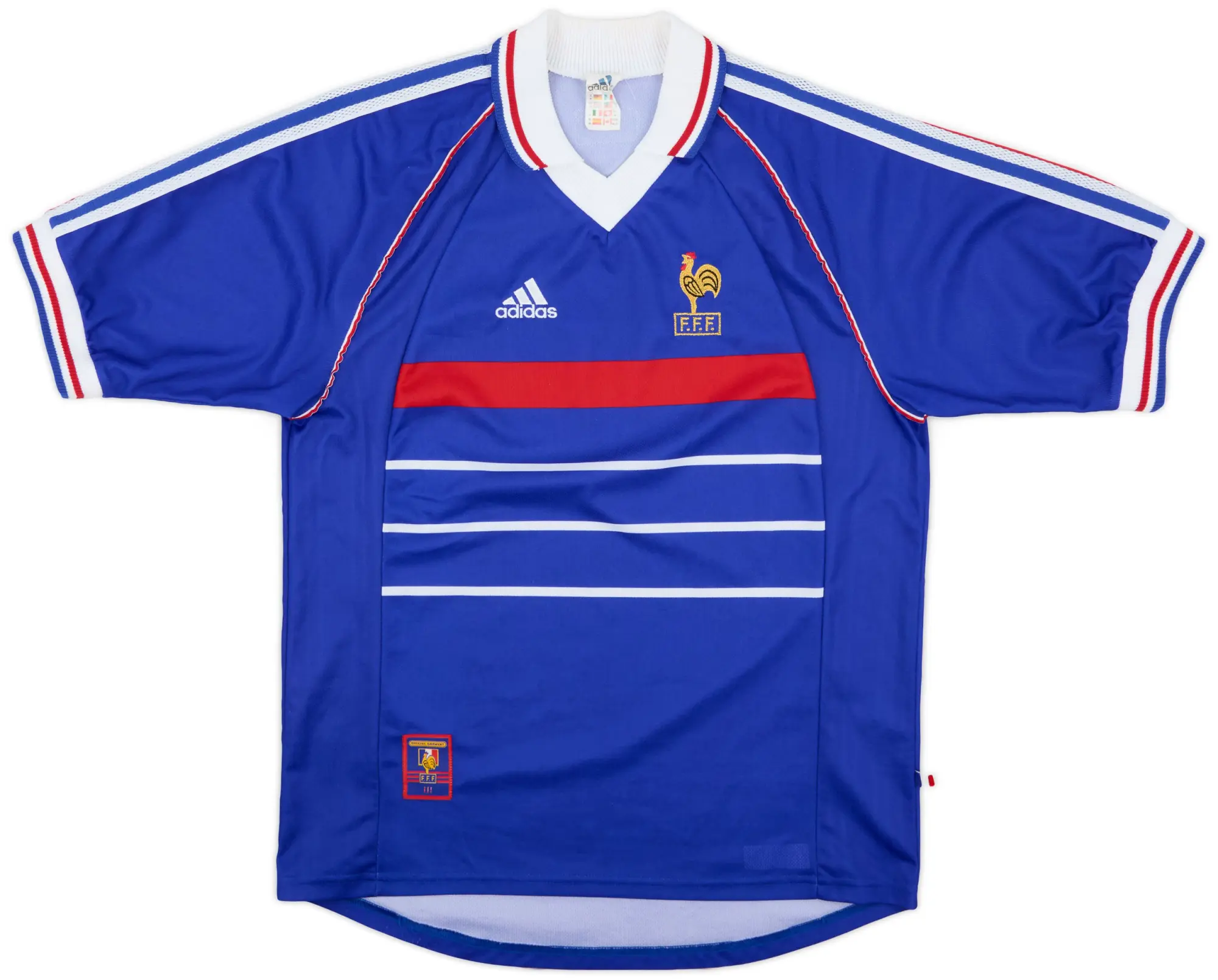 adidas 1998-00 France Home Shirt - 8/10 - (M)