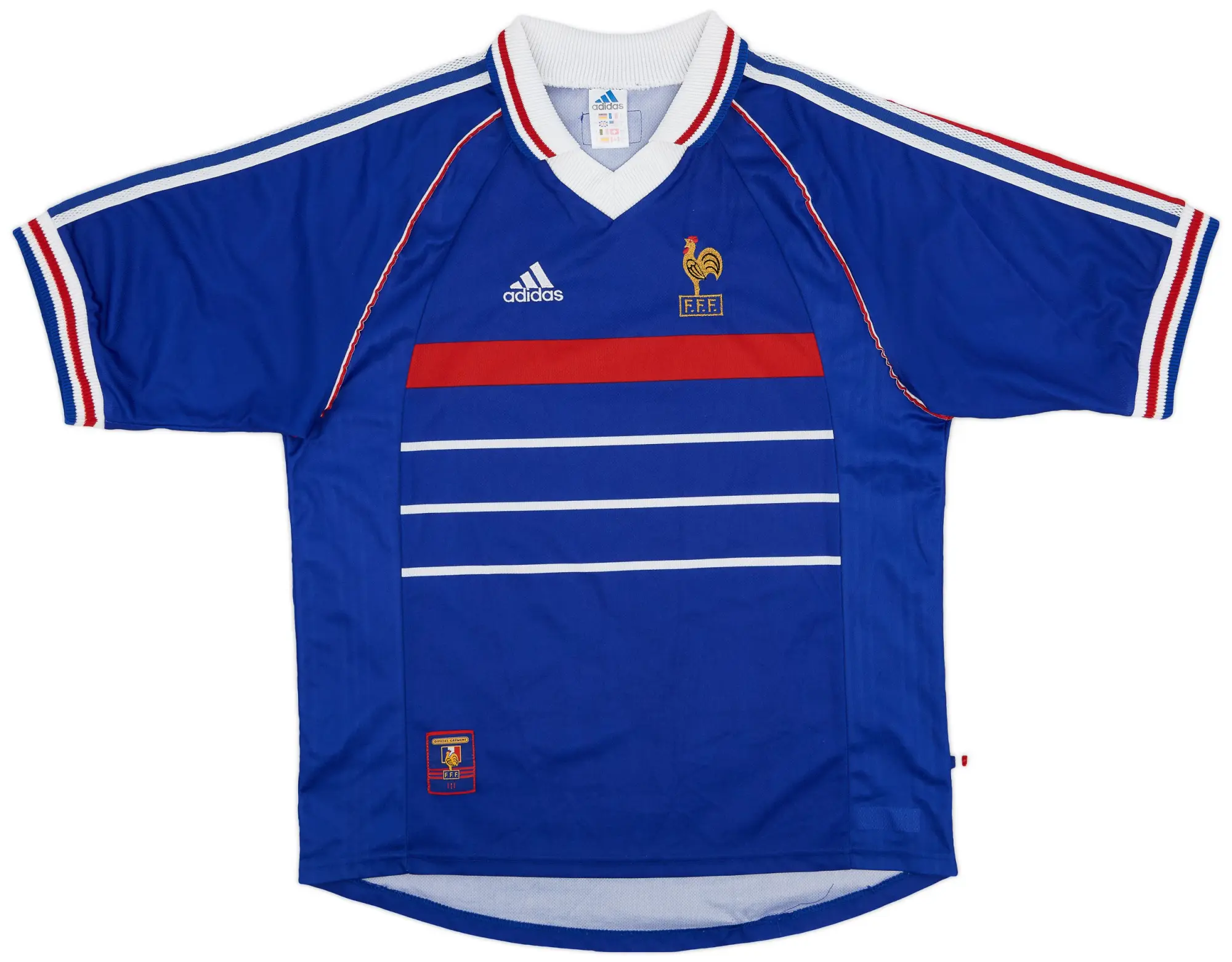 adidas 1998-00 France Home Shirt - 8/10 - (L)