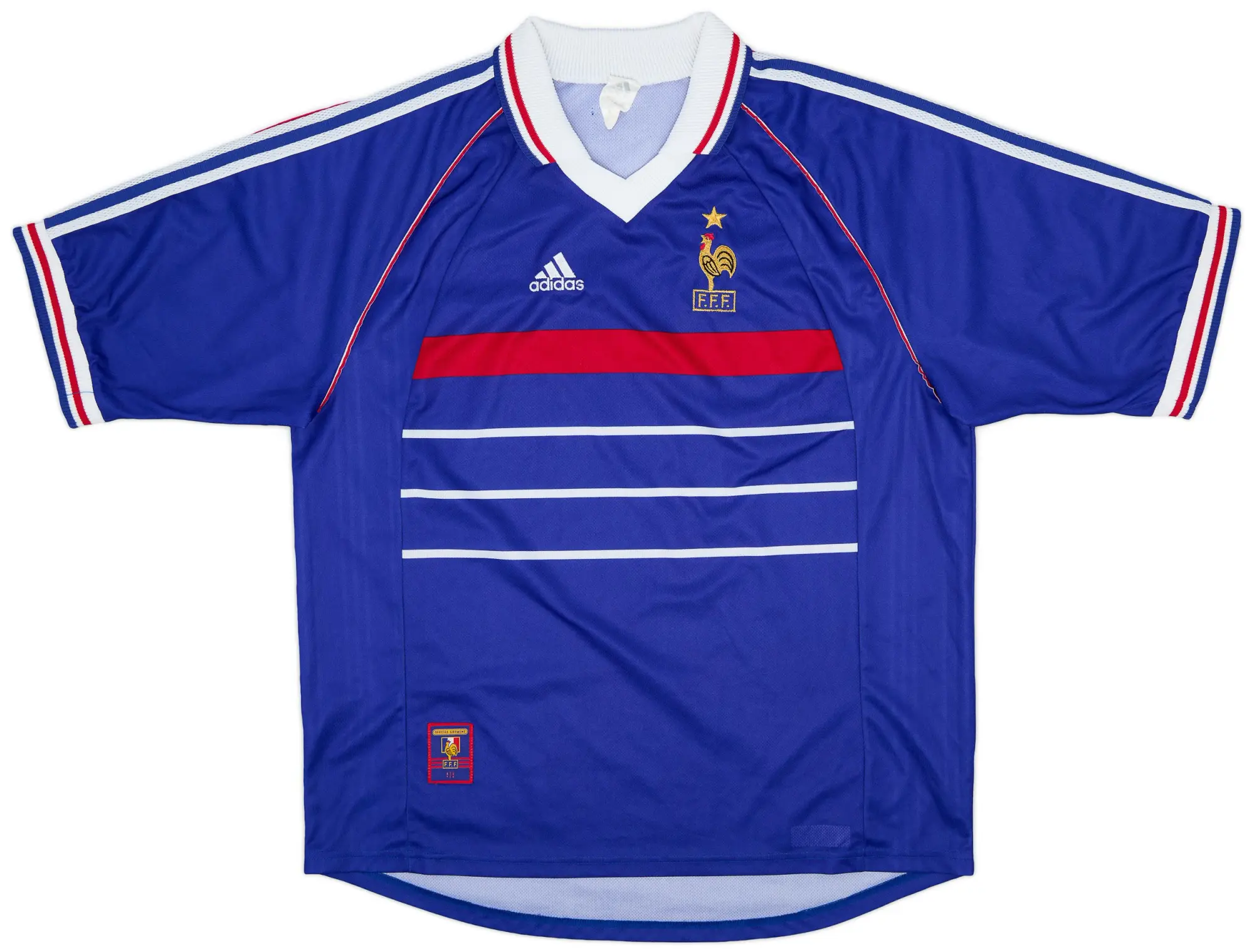 adidas 1998-00 France Home Shirt - 9/10 - (XL)