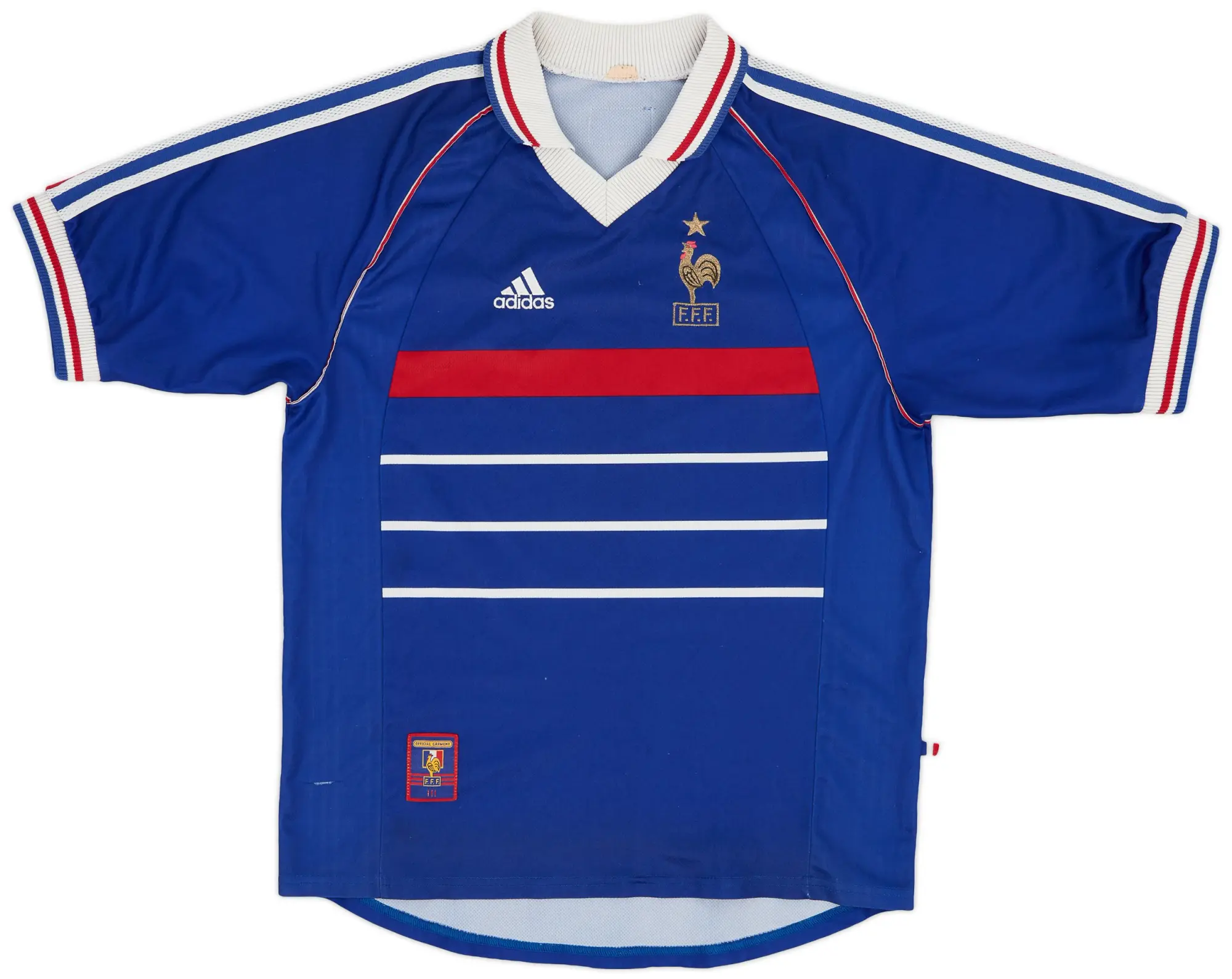 adidas 1998-00 France Home Shirt - 8/10 - (L)