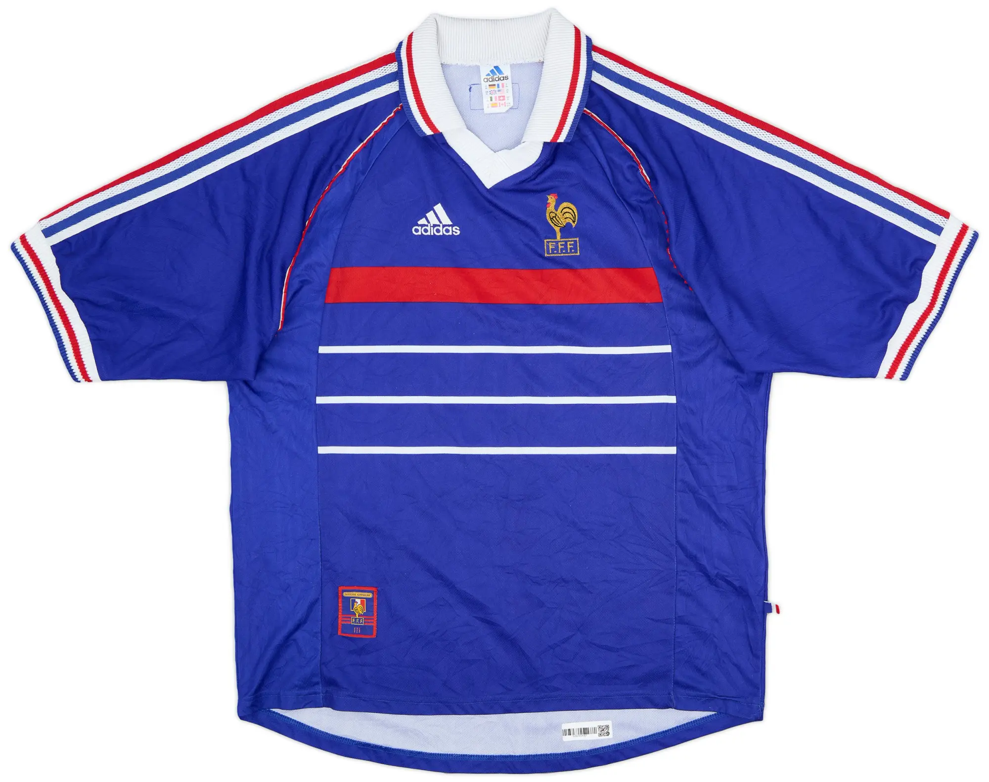 adidas 1998-00 France Home Shirt - 8/10 - (XL)