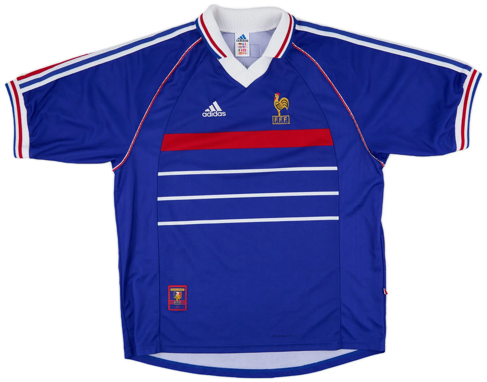 adidas 1998-00 France Home Shirt - 8/10 - (XL)