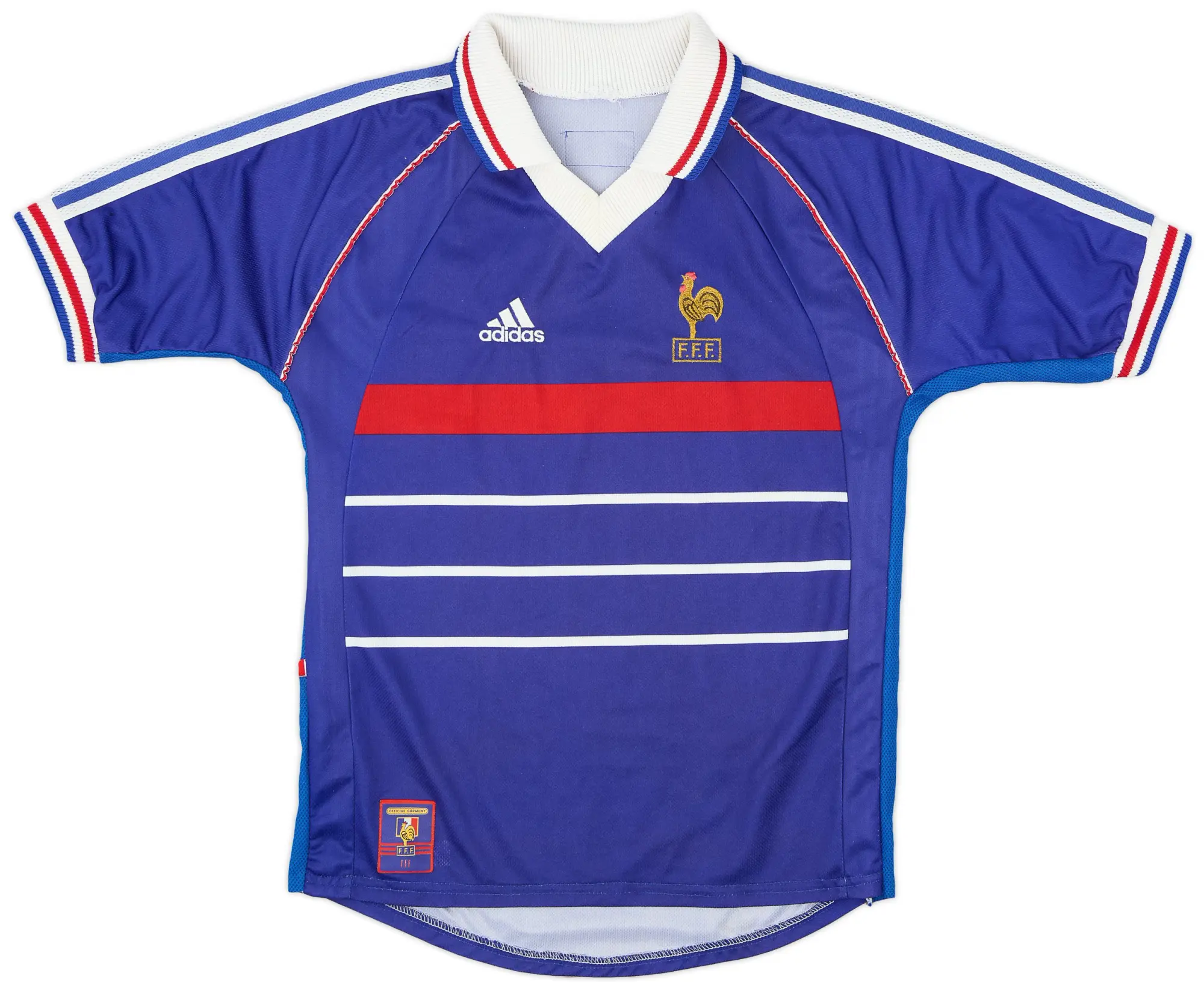 adidas 1998-00 France Home Shirt - 8/10 - (XL.Boys)