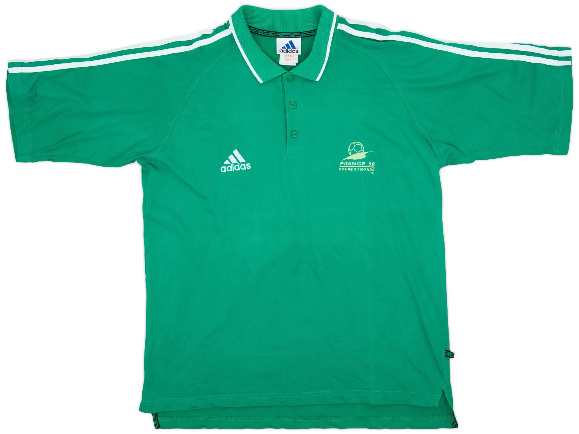 1998 France adidas Coupe Du Monde Polo Shirt - 8/10 - (L)