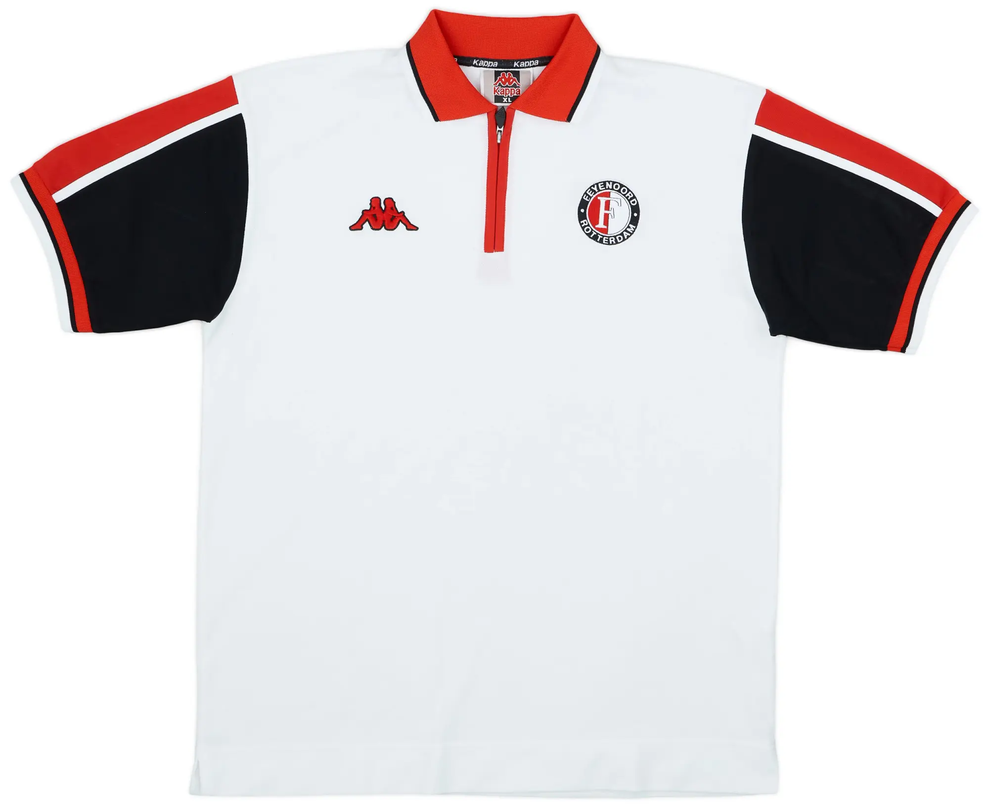 2001-02 Feyenoord Kappa 1/4 Zip Polo Shirt - 9/10 - (XL)