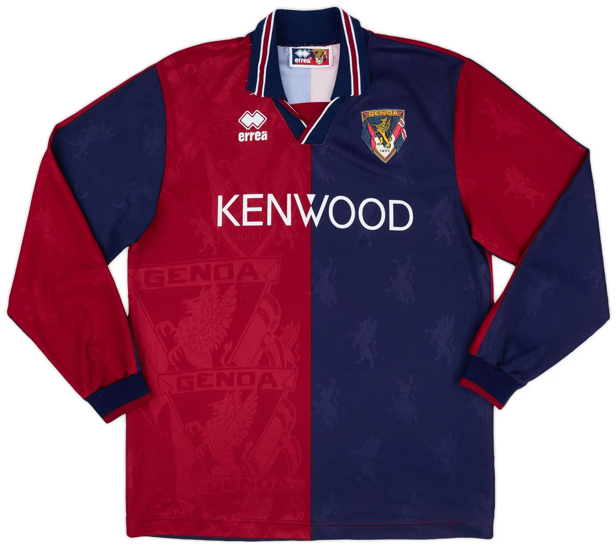 Errea 1994-95 Genoa Home L/S Shirt - 8/10 - (L)