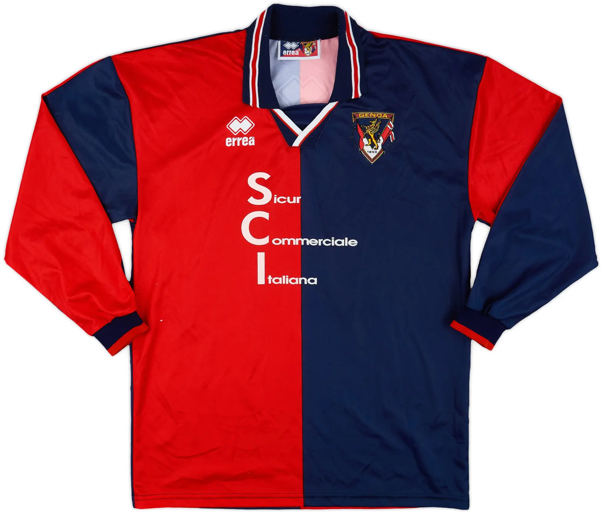 1996-97 Genoa Errea Training L/S Shirt - 8/10 - (L)