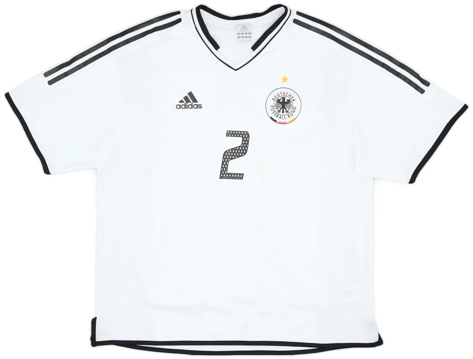 adidas 2004-05 Germany Women's Player Issue Home Shirt #2 - 7/10 - (Women's XL)