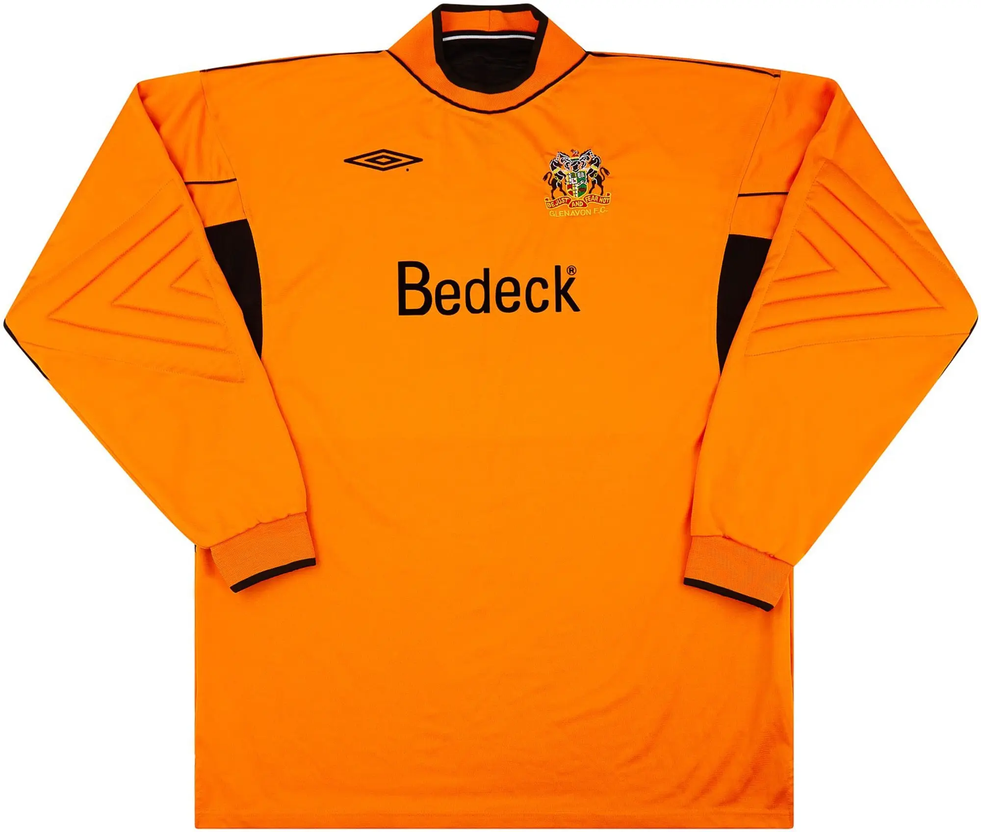 Umbro 2001-02 Glenavon Match Worn UEFA Cup GK Shirt #1 (Addis) v Kilmarnock