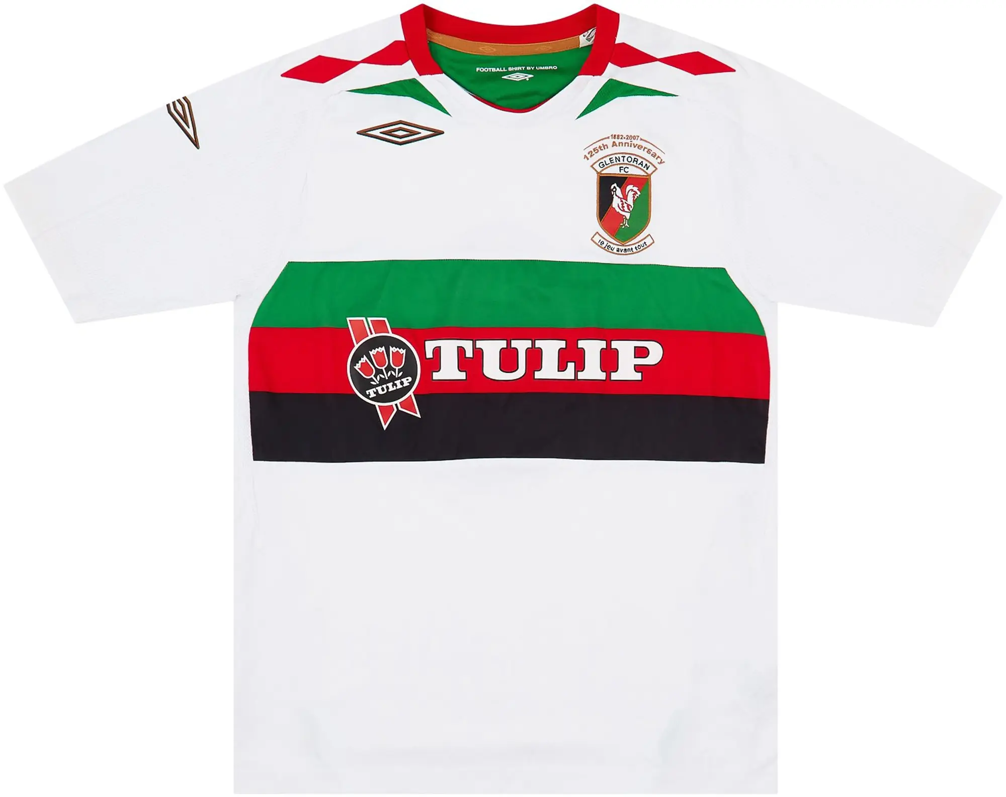 Umbro 2007-08 Glentoran '125th Anniversary' Home Shirt #8 - 8/10 - (S)