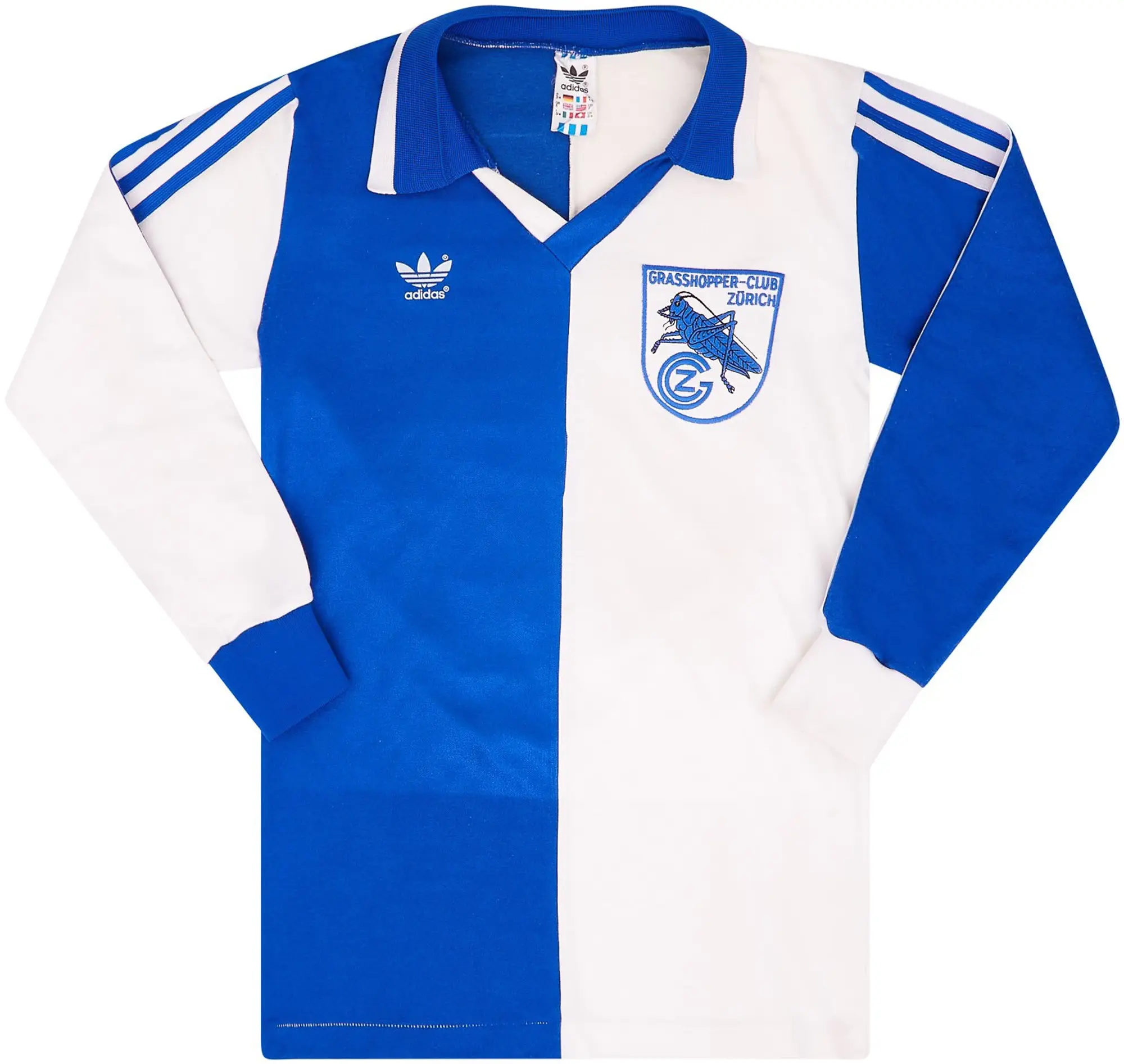 adidas 1980-85 Grasshoppers Home L/S Shirt - 7/10 - (S)