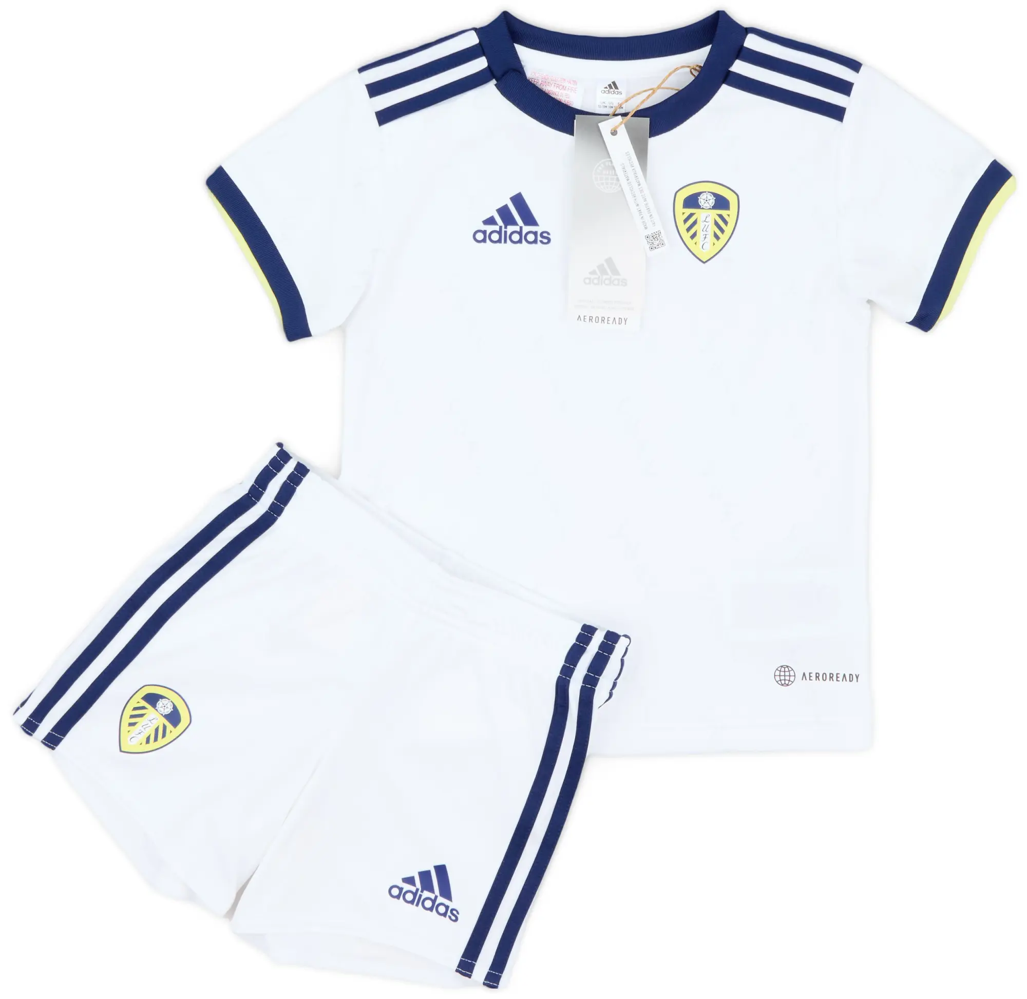 adidas 2022-23 Leeds United Home Shirt & Shorts Kit (18 Months)