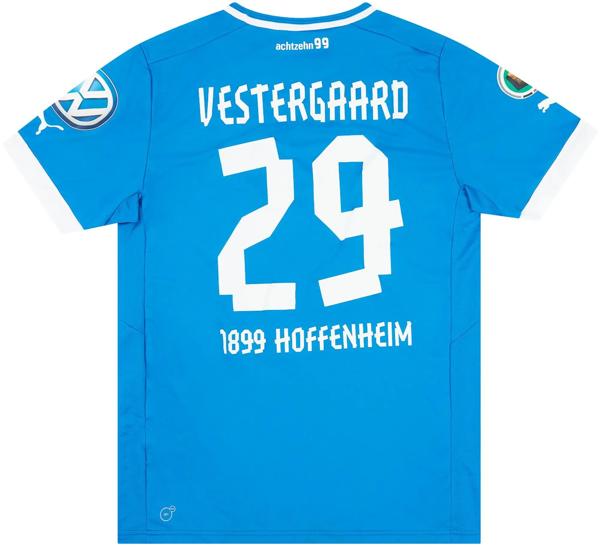 Puma 2012-13 TSG Hoffenheim Match Issue DFB Pokal Home Shirt Vestergaard #29