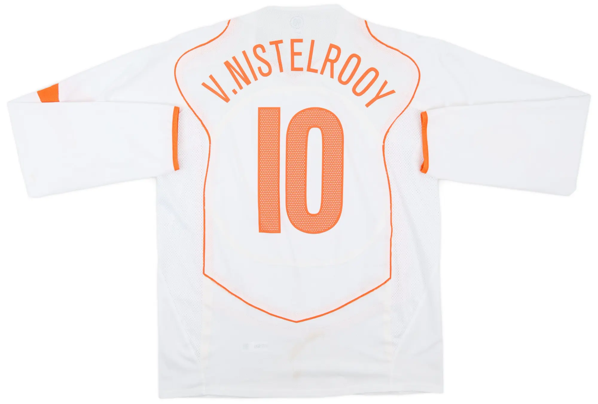 Nike 2004-06 Netherlands Player Issue Away L/S Shirt V.Nistelrooy #10 - 6/10 - (XL)