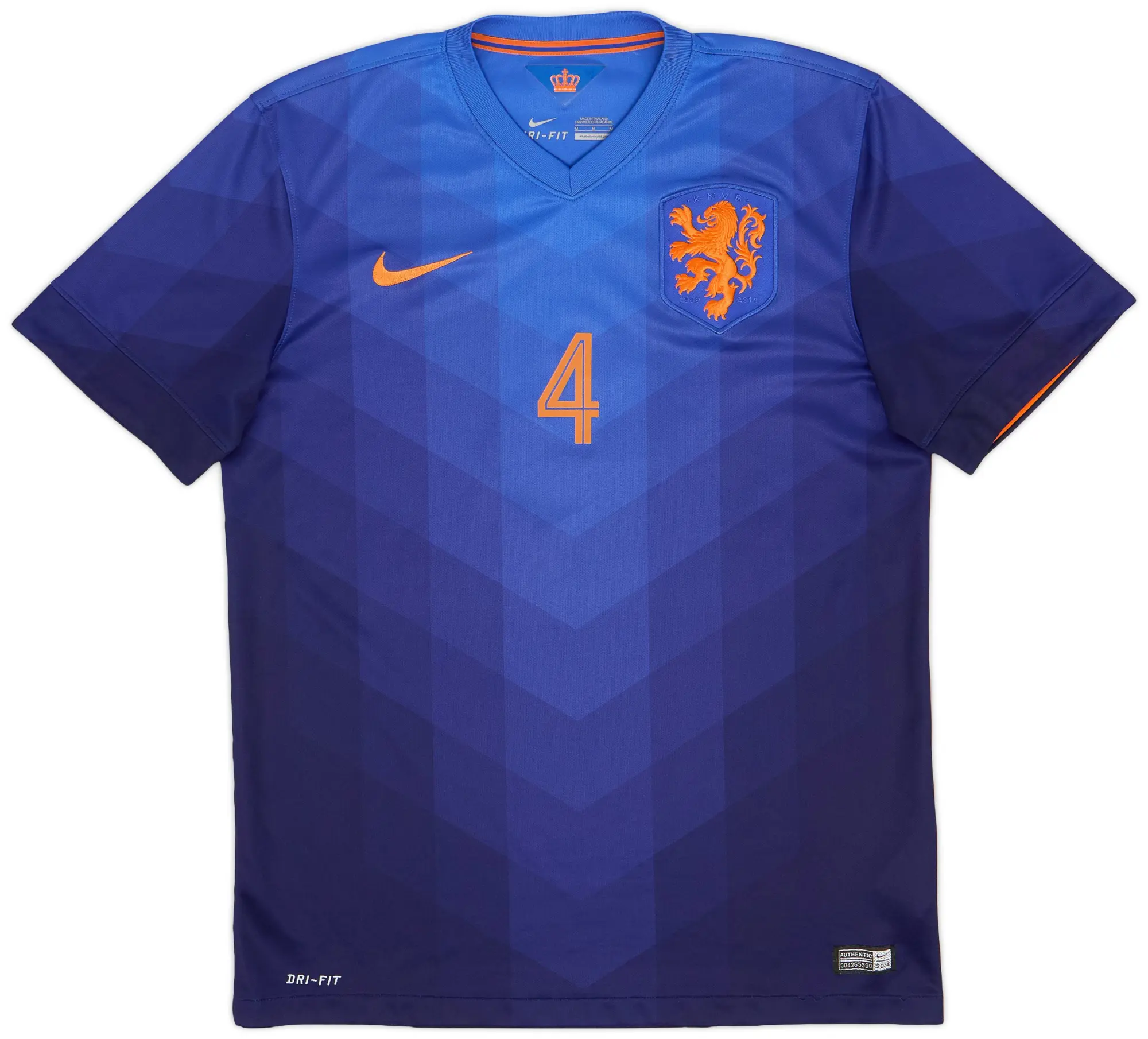 Nike 2014-15 Netherlands Away Shirt #4 - 9/10 - (M)