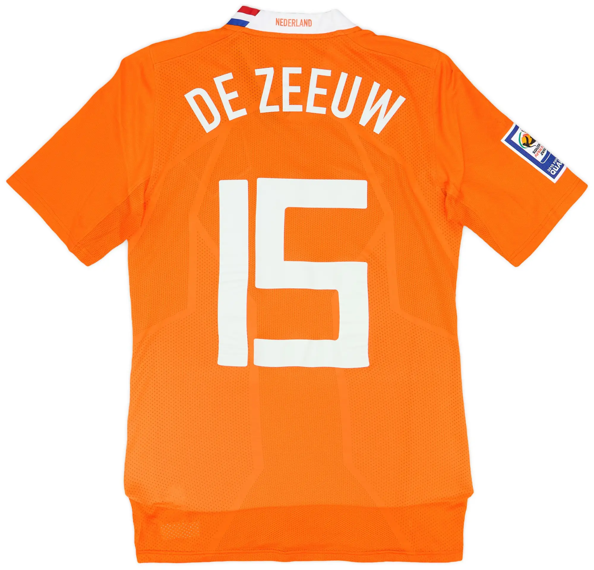 Nike 2008 Netherlands Match Issue Home Shirt De Zeeuw #15 (v Iceland)