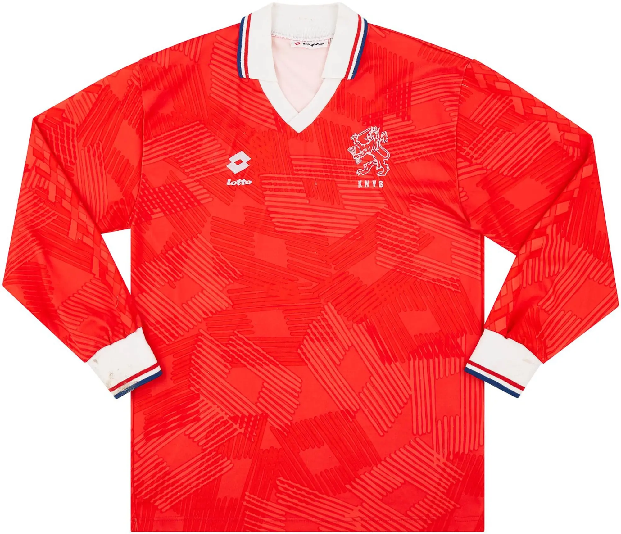 Lotto 1992-94 Netherlands U-21 Match Issue Home L/S Shirt #24