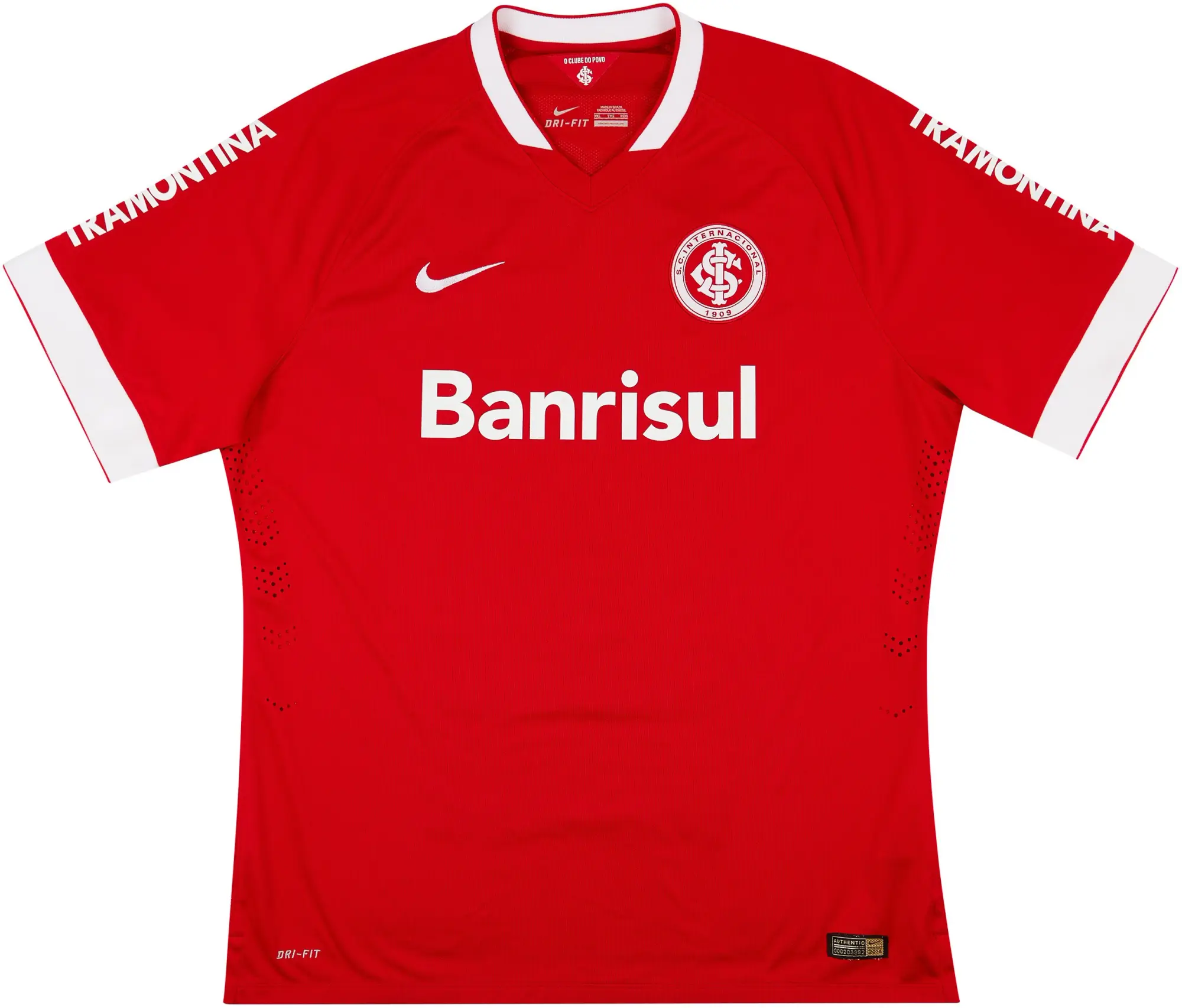Nike 2014-15 Internacional Authentic Home Shirt - 9/10 - (XXL)