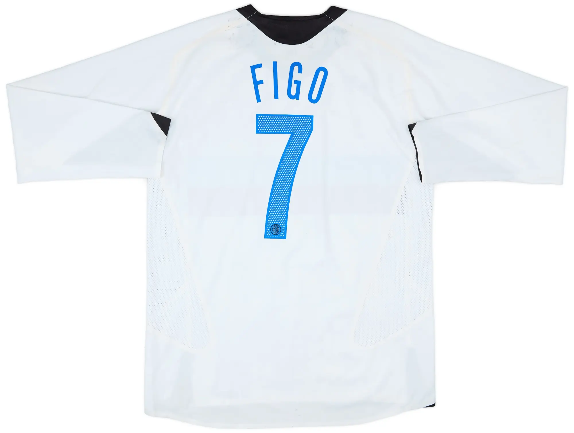 Nike 2005-06 Inter Milan Player Issue Away L/S Shirt Figo #7 - 6/10 - (XL)