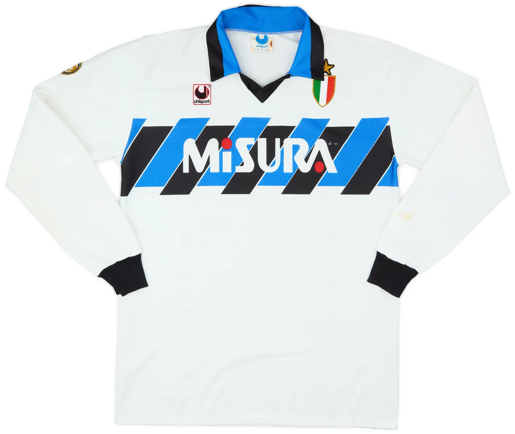 1989-90 Inter Milan Away L/S Shirt - 5/10 - (XL)