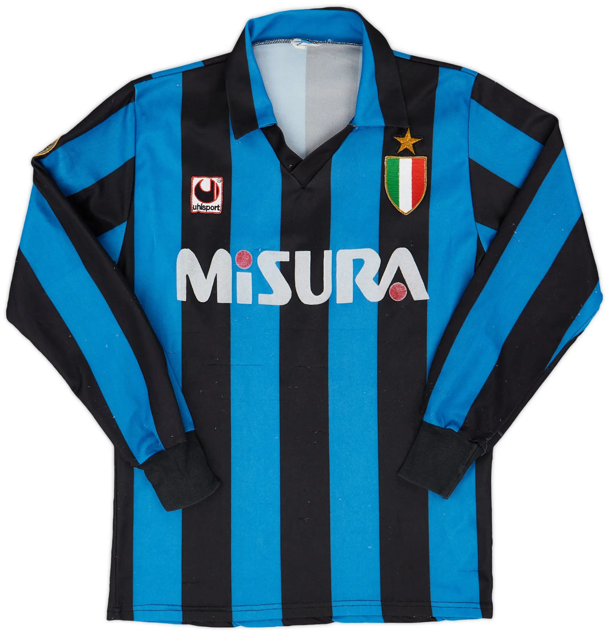 1989-90 Inter Milan Home L/S Shirt - 7/10 - (S)