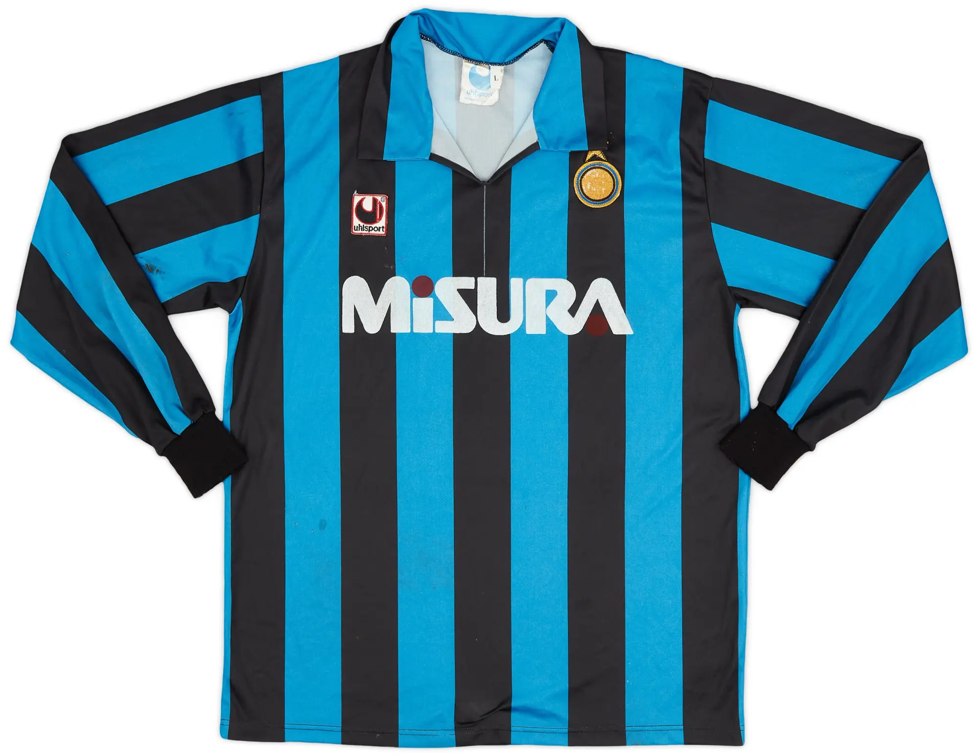 1990-91 Inter Milan Home L/S Shirt - 5/10 - (L)