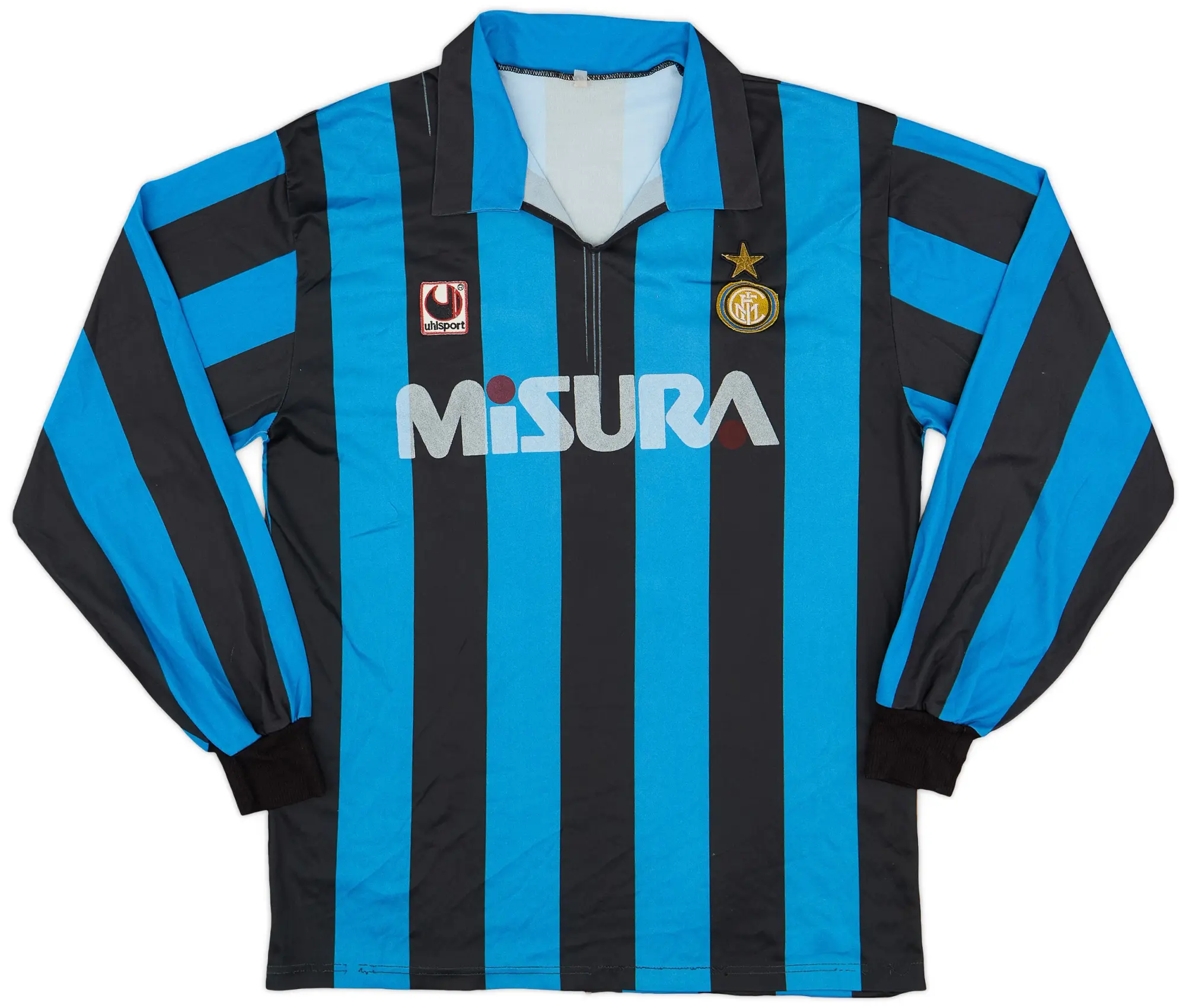1990-91 Inter Milan Home L/S Shirt - 5/10 - (M)