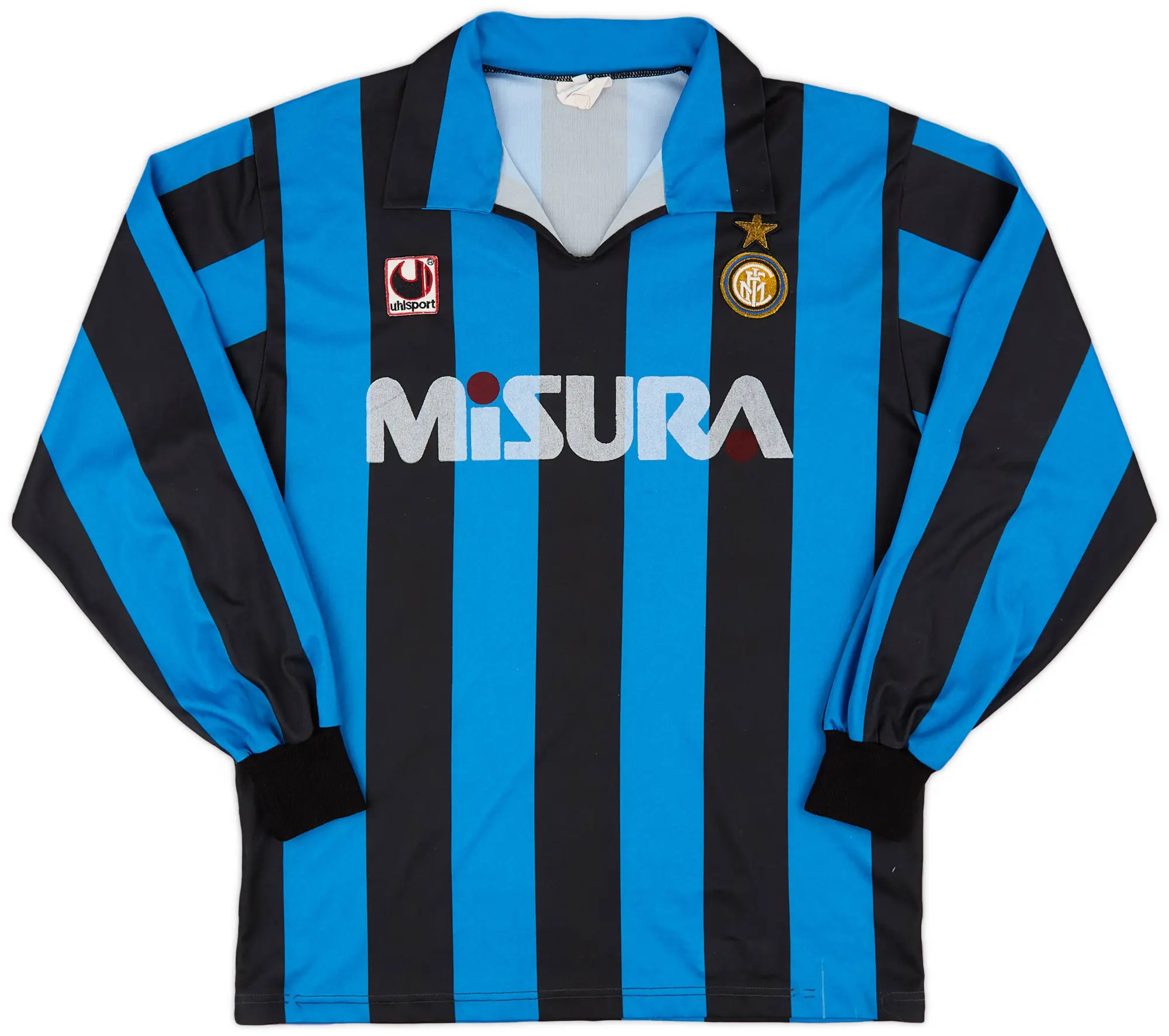1990-91 Inter Milan Home L/S Shirt - 6/10 - (M)