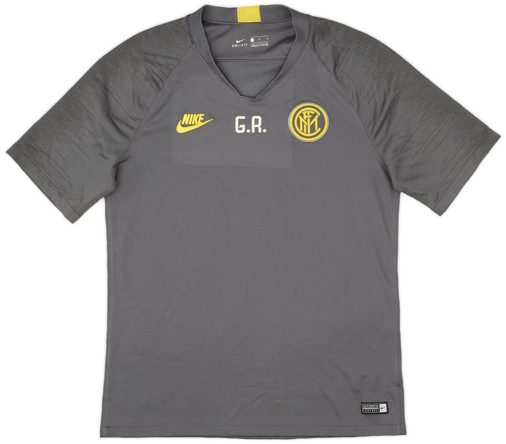2019-20 Inter Milan Staff Issue 'G.R' Nike Training Shirt - 7/10 - (L)