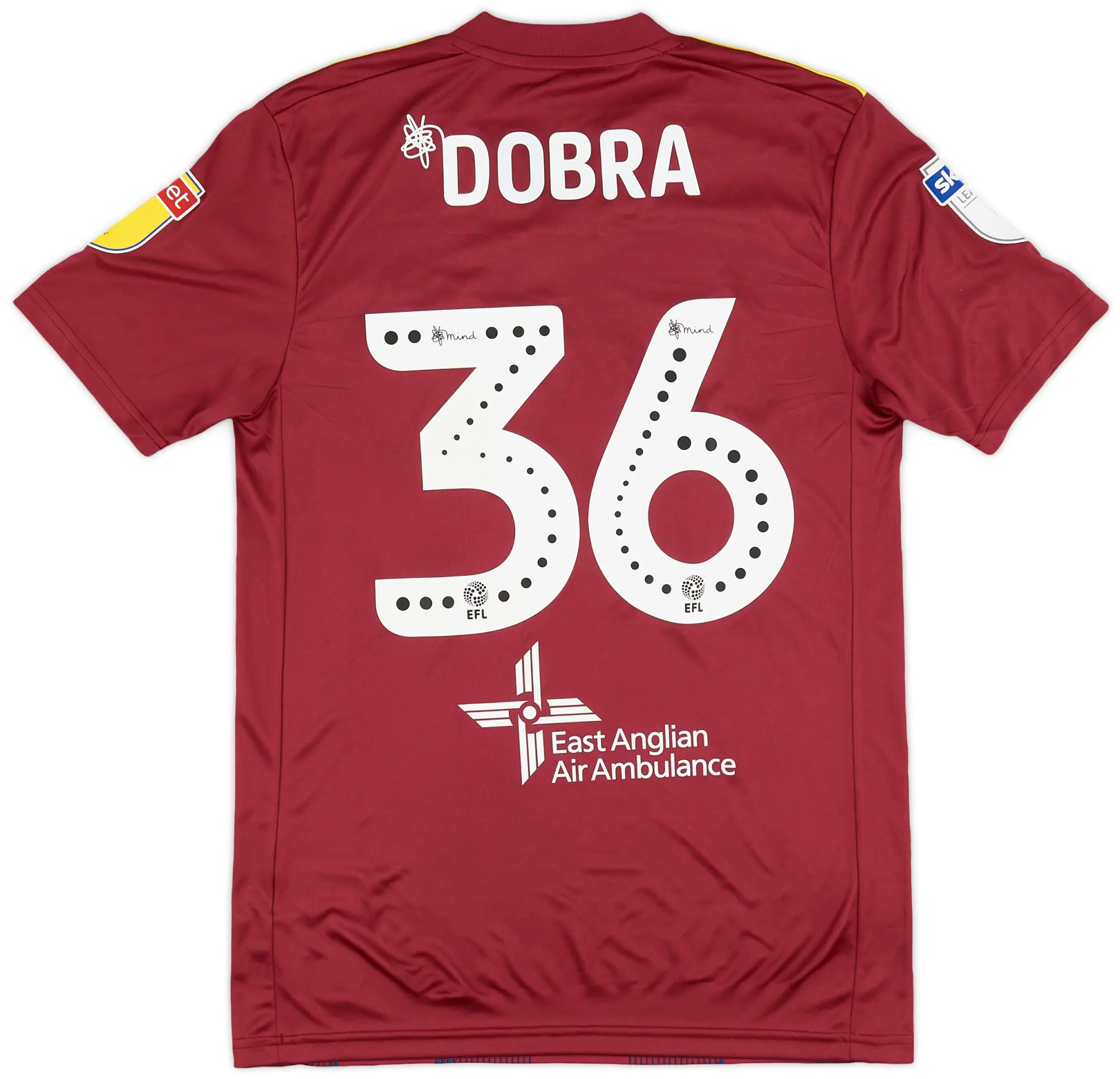 adidas 2019-20 Ipswich Match Issue Away Shirt Dobra #36