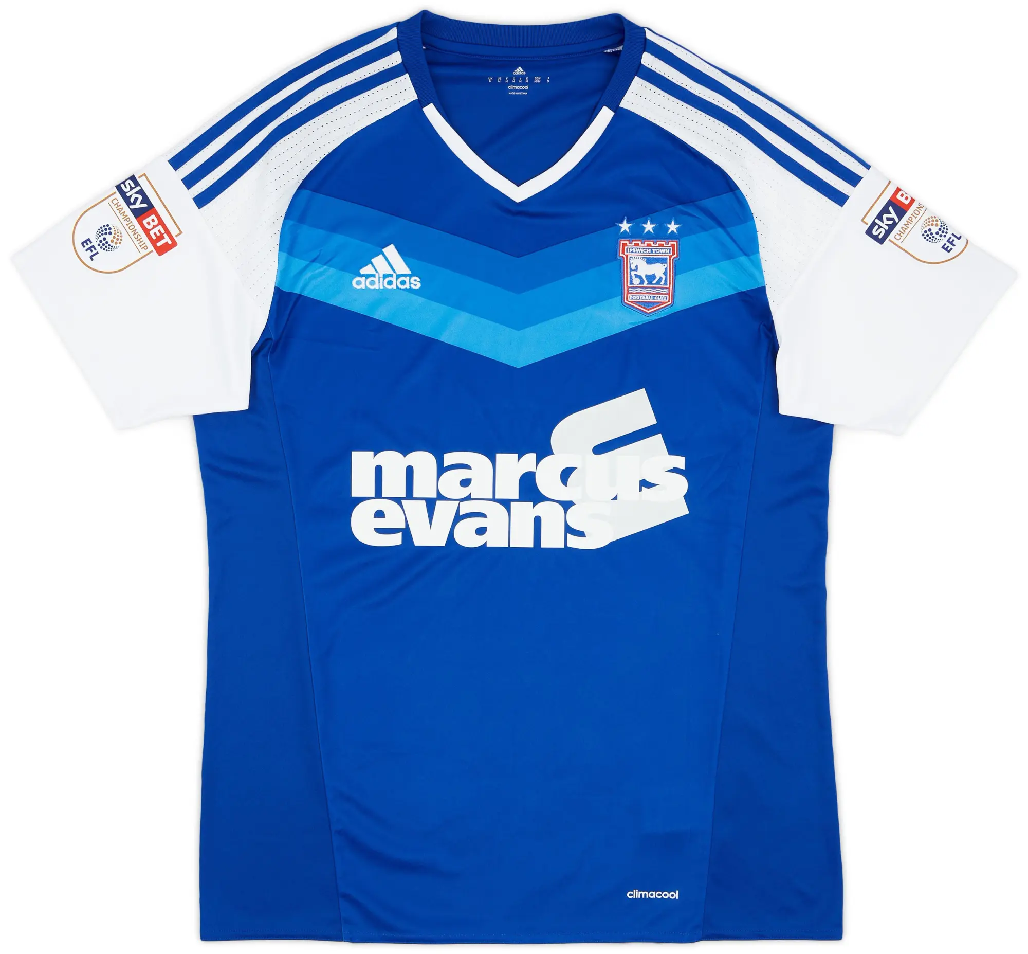 adidas 2016-17 Ipswich Home Shirt - 9/10 - (M)