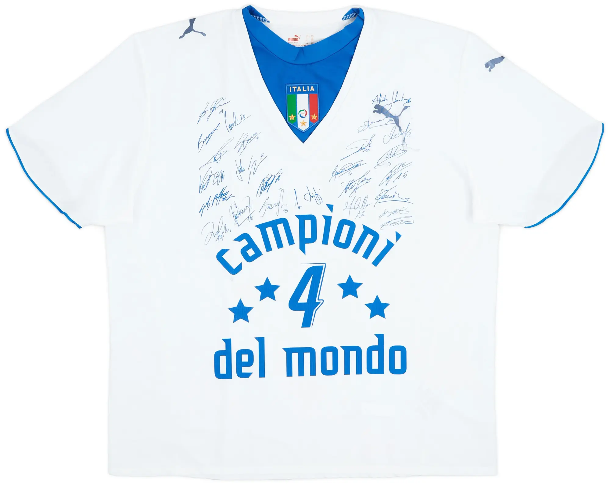Puma 2006 Italy 'Campioni del Mondo' 'Signed' Away Shirt - 6/10 - (XXL)