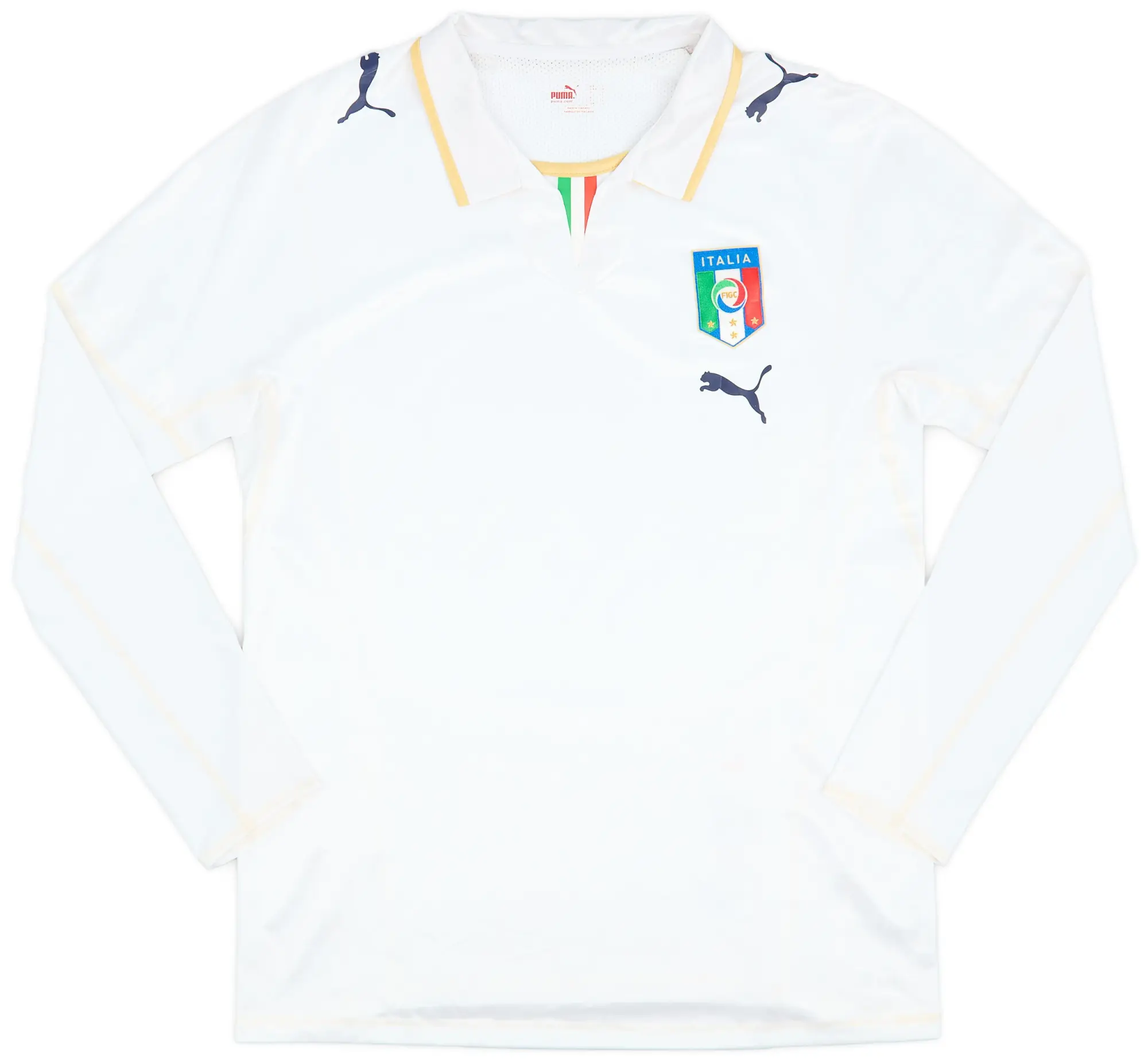Puma 2007-08 Italy Player Issue Away L/S Shirt - 9/10 - (L)
