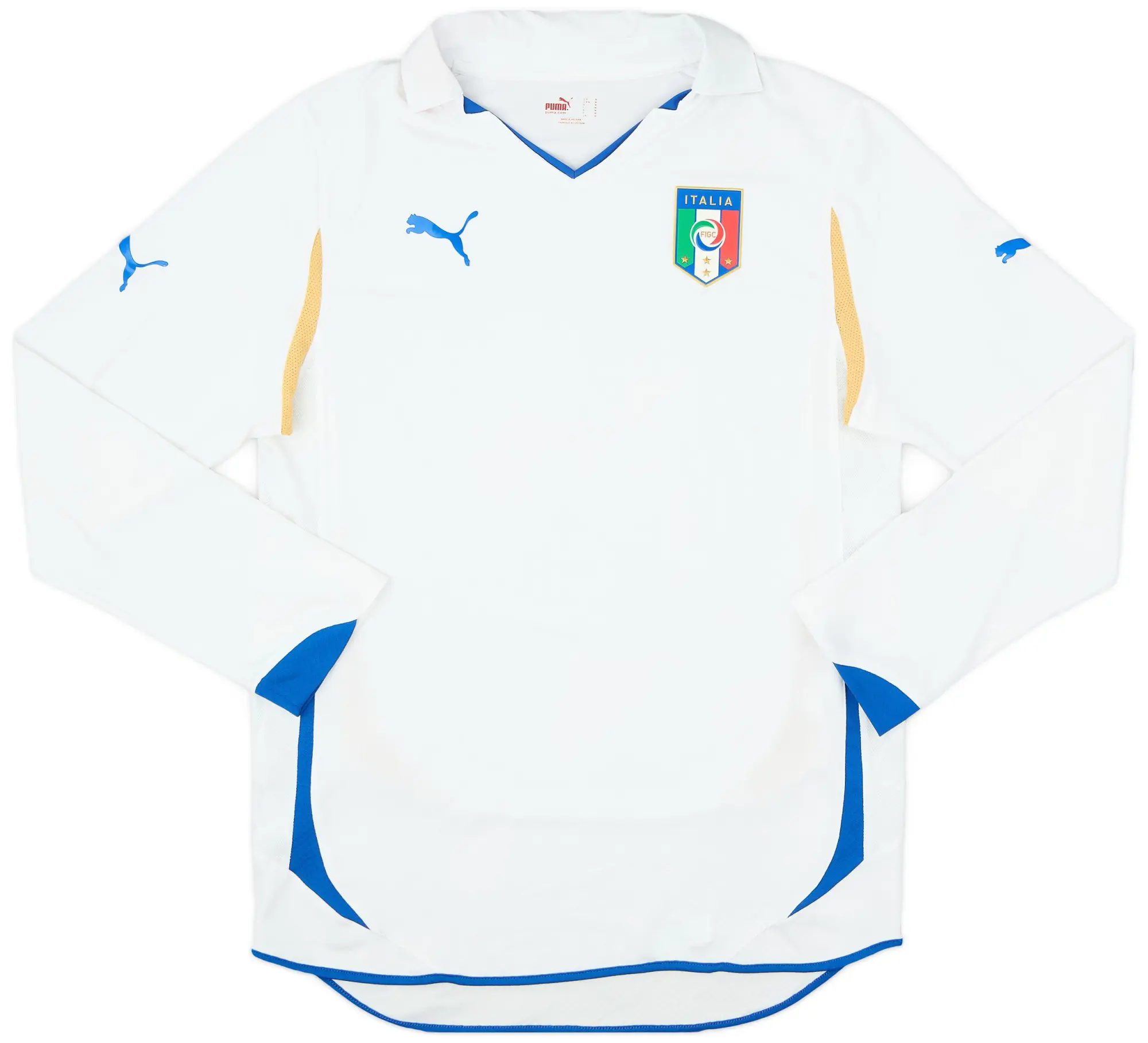 Puma 2010-12 Italy Player Issue Away L/S Shirt - 9/10 - (M)