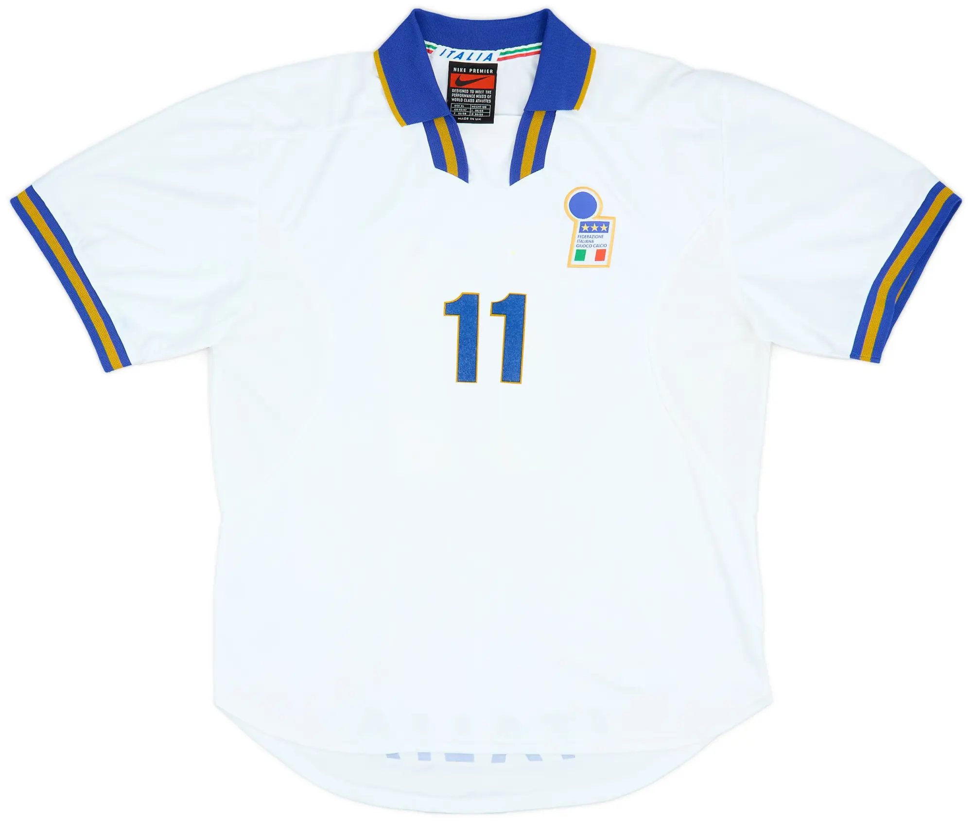Nike 1996-97 Italy Player Issue Away Shirt #11 - 8/10 - (XL)