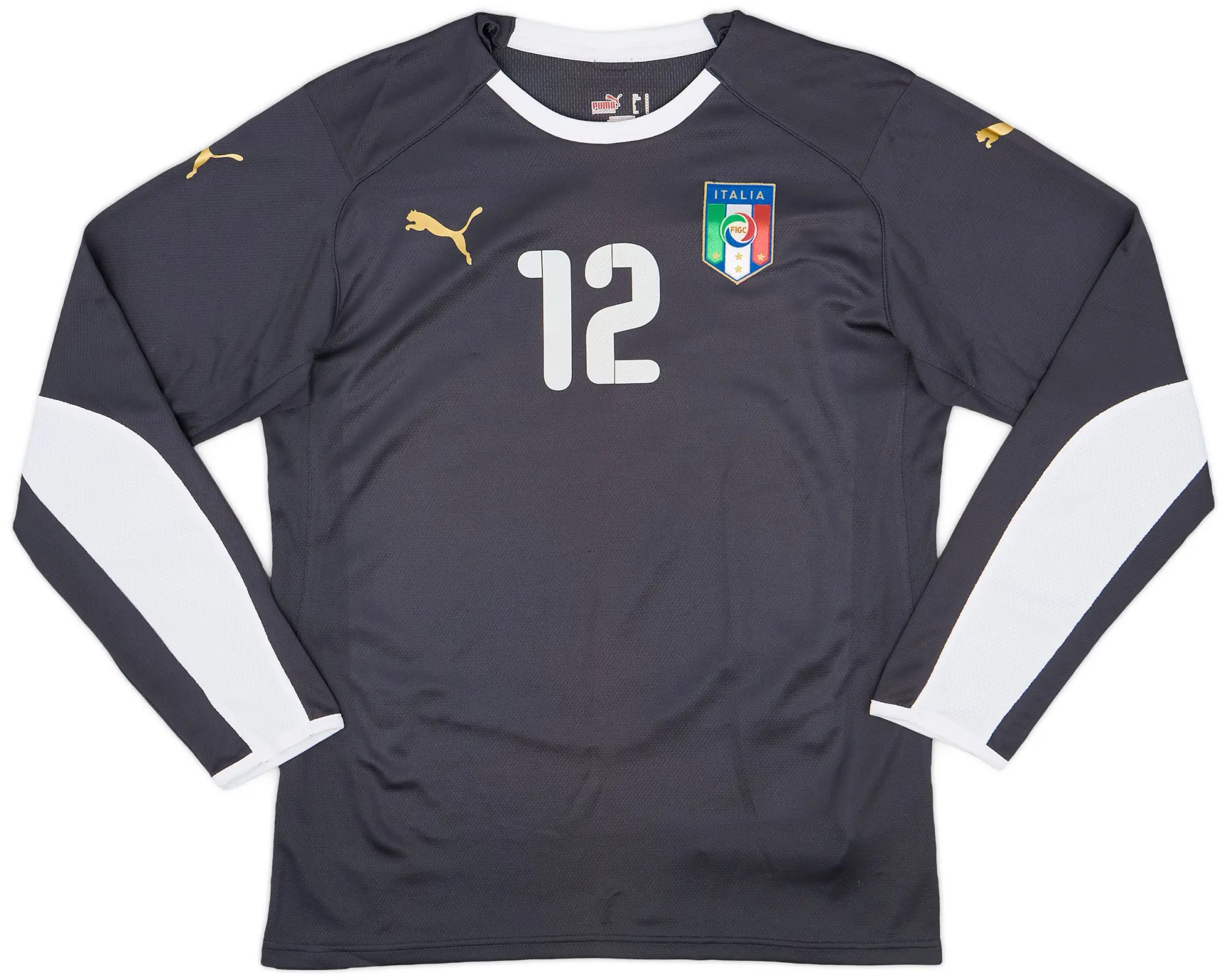 Puma 2008-09 Italy Grey GK Shirt #12 - 7/10 - (M)