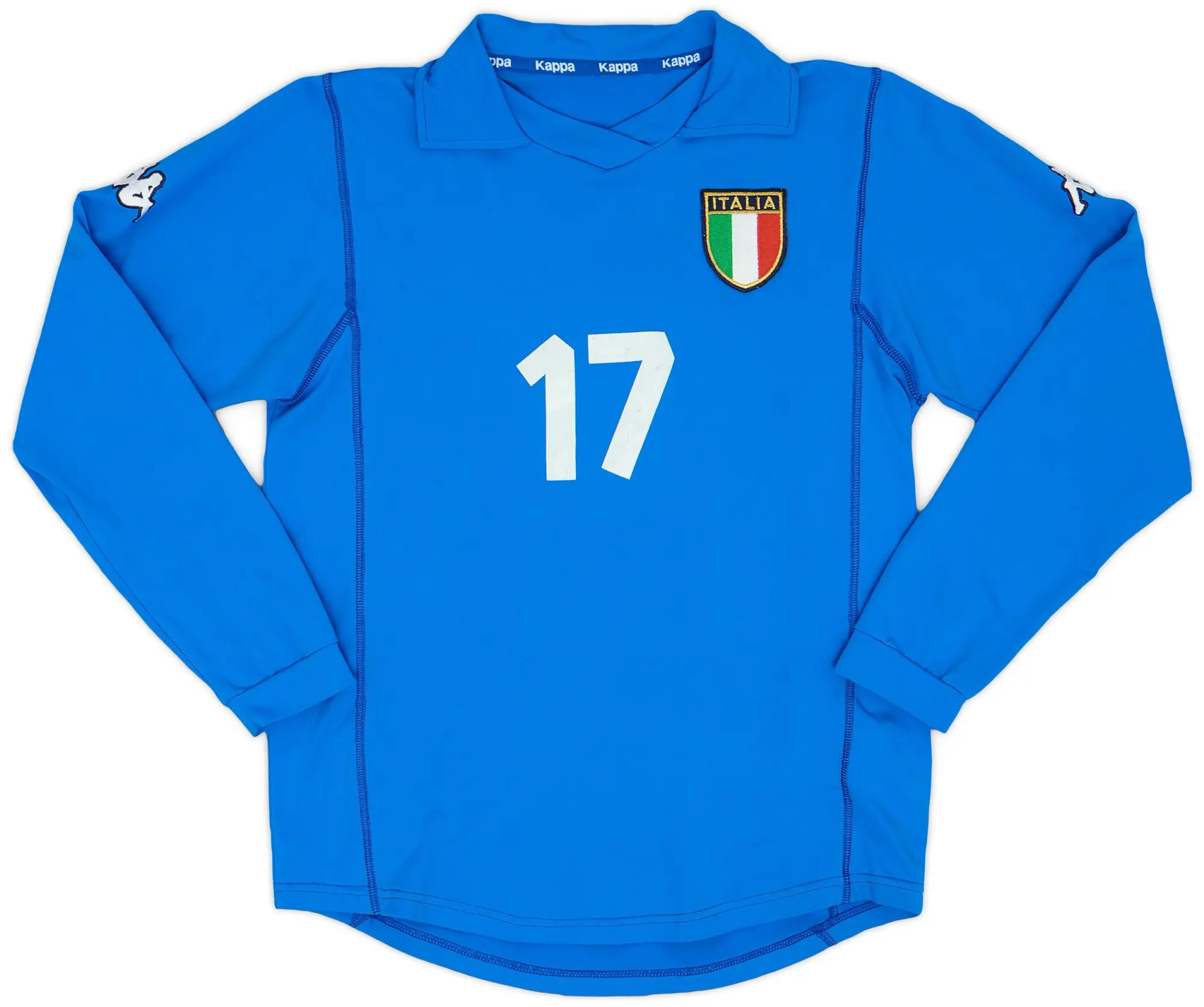 Kappa 2000-01 Italy Home L/S Shirt #17 - 6/10 - (Women's L)