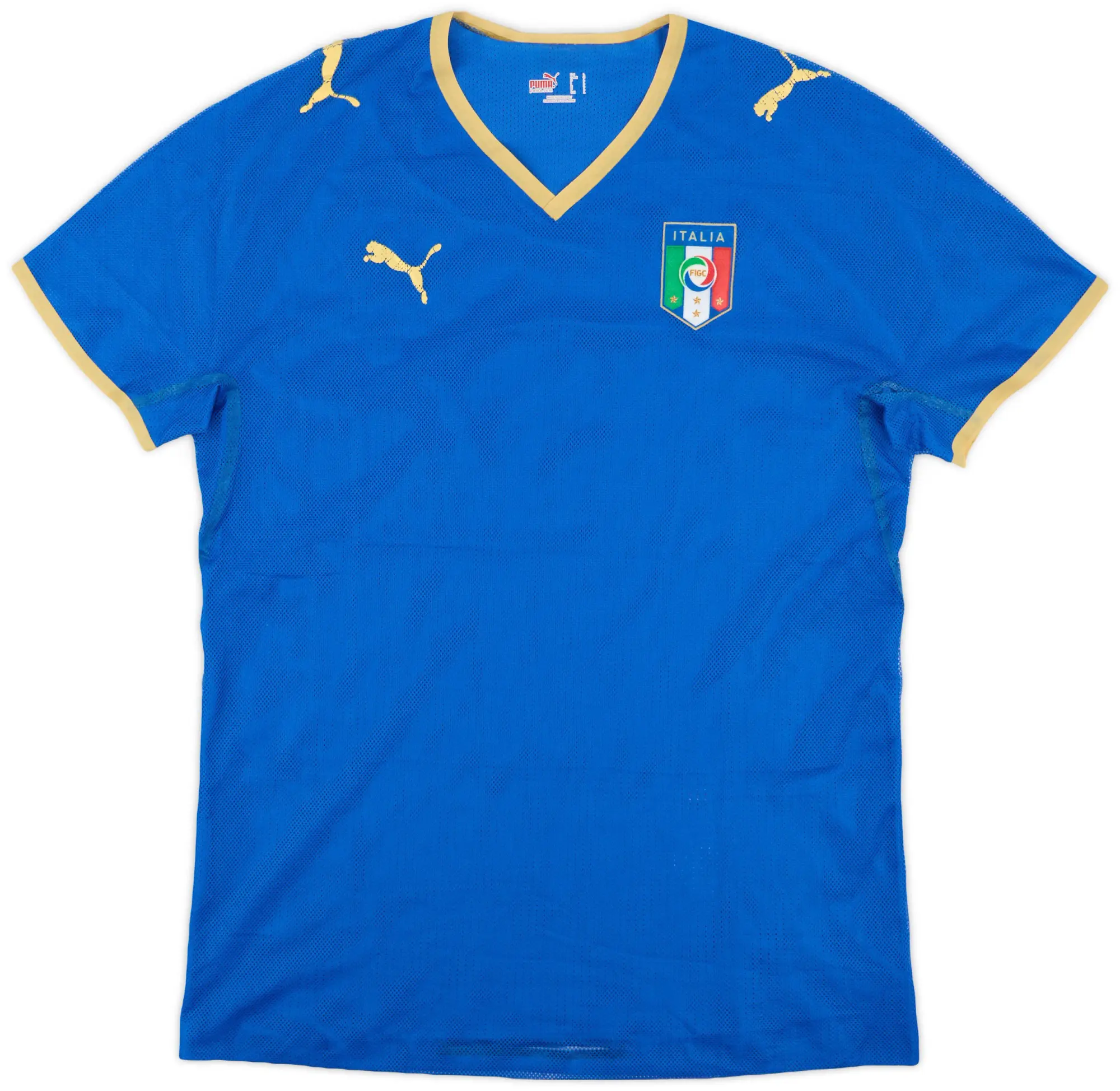 Puma 2007-08 Italy Authentic Home Shirt - 4/10 - (L)