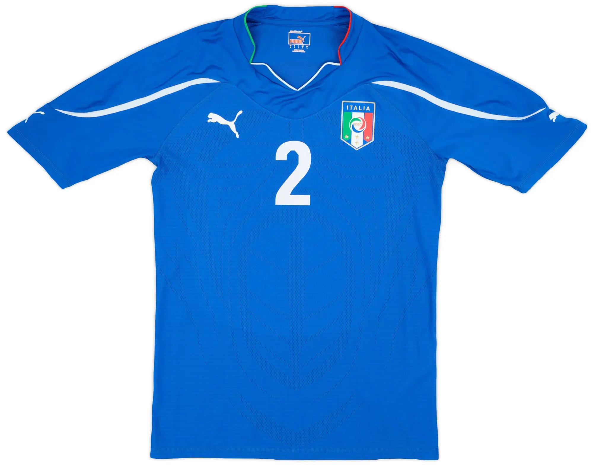 Puma 2010-12 Italy Home Shirt #2 - 10/10 - (L)