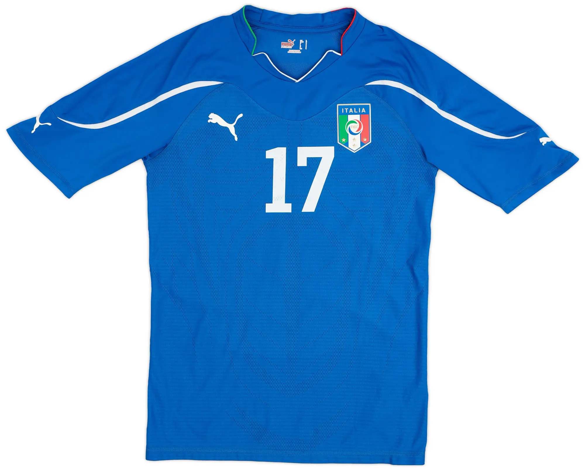 Puma 2010-12 Italy Player Issue Home Shirt #17 - 8/10 - (L)