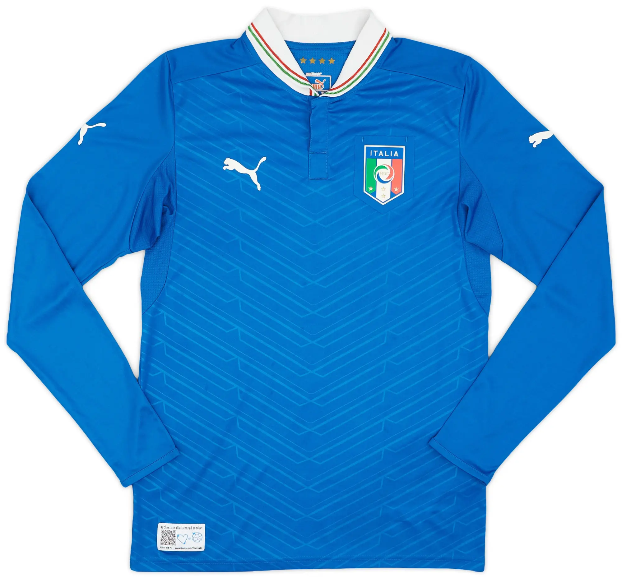 Puma 2012-13 Italy Home L/S Shirt - 10/10 - (S)